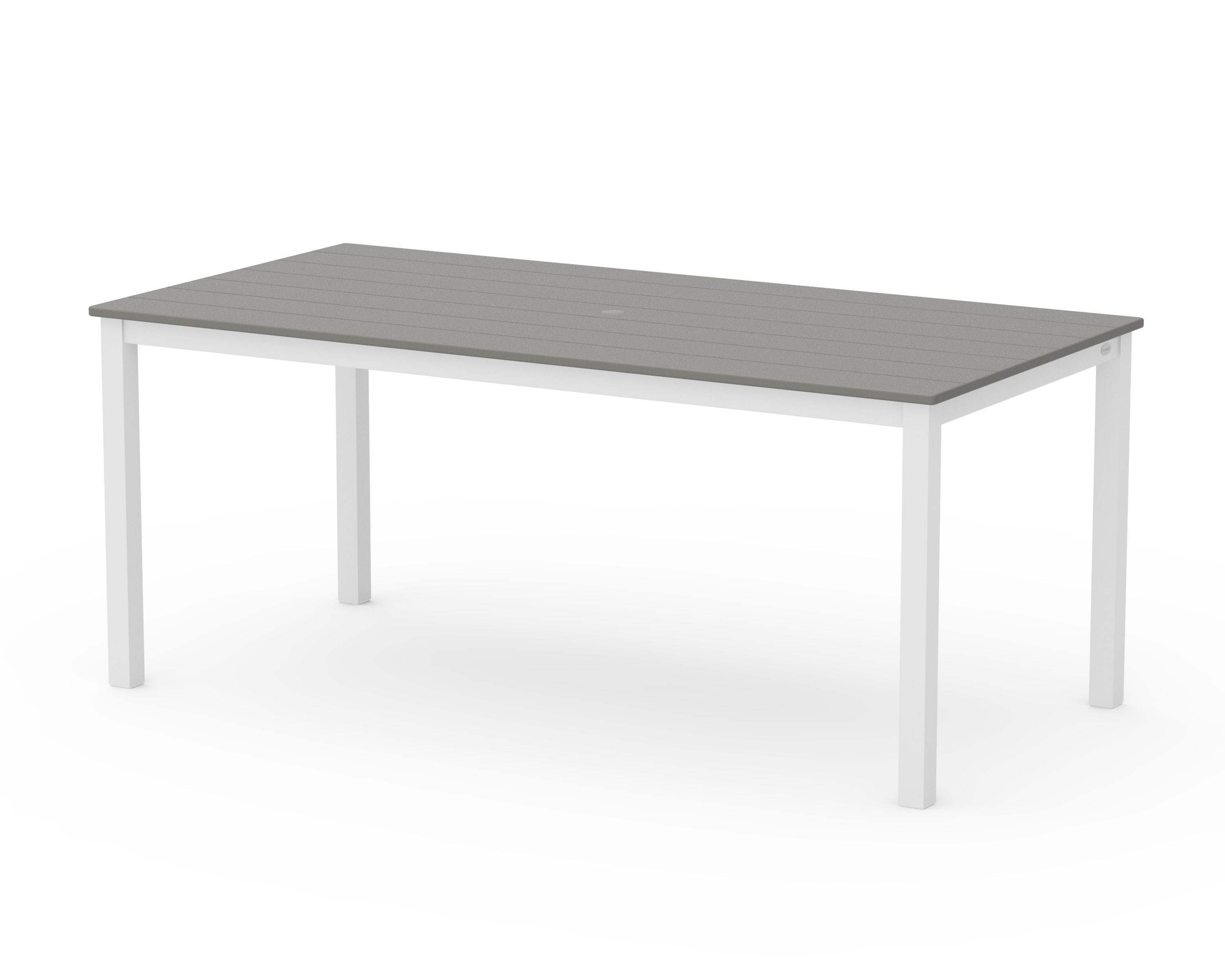 Main Street 36" x 72" Dining Table in White / Slate Grey