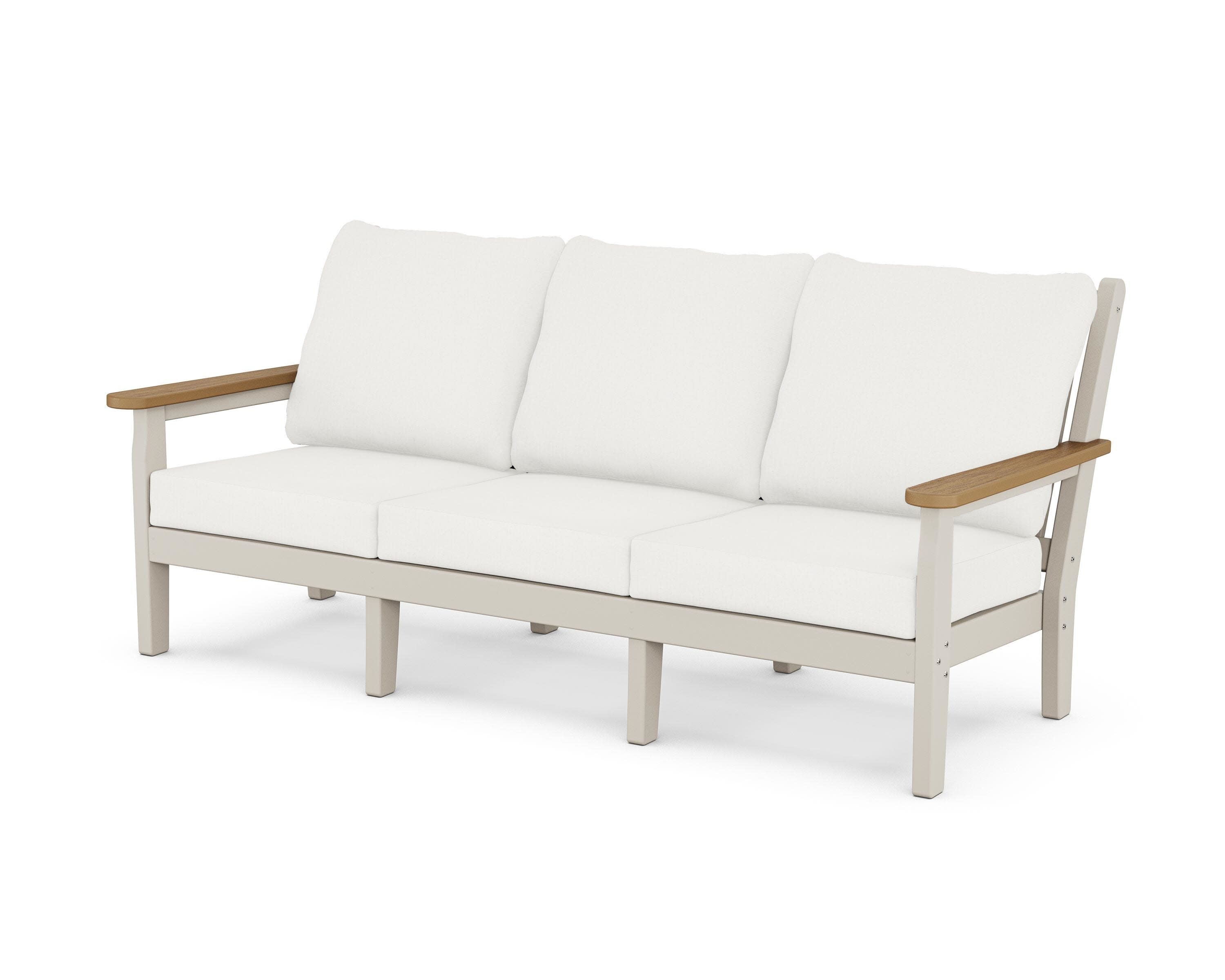 Chippendale Deep Seating Sofa in Sand / Natural / Natural Linen