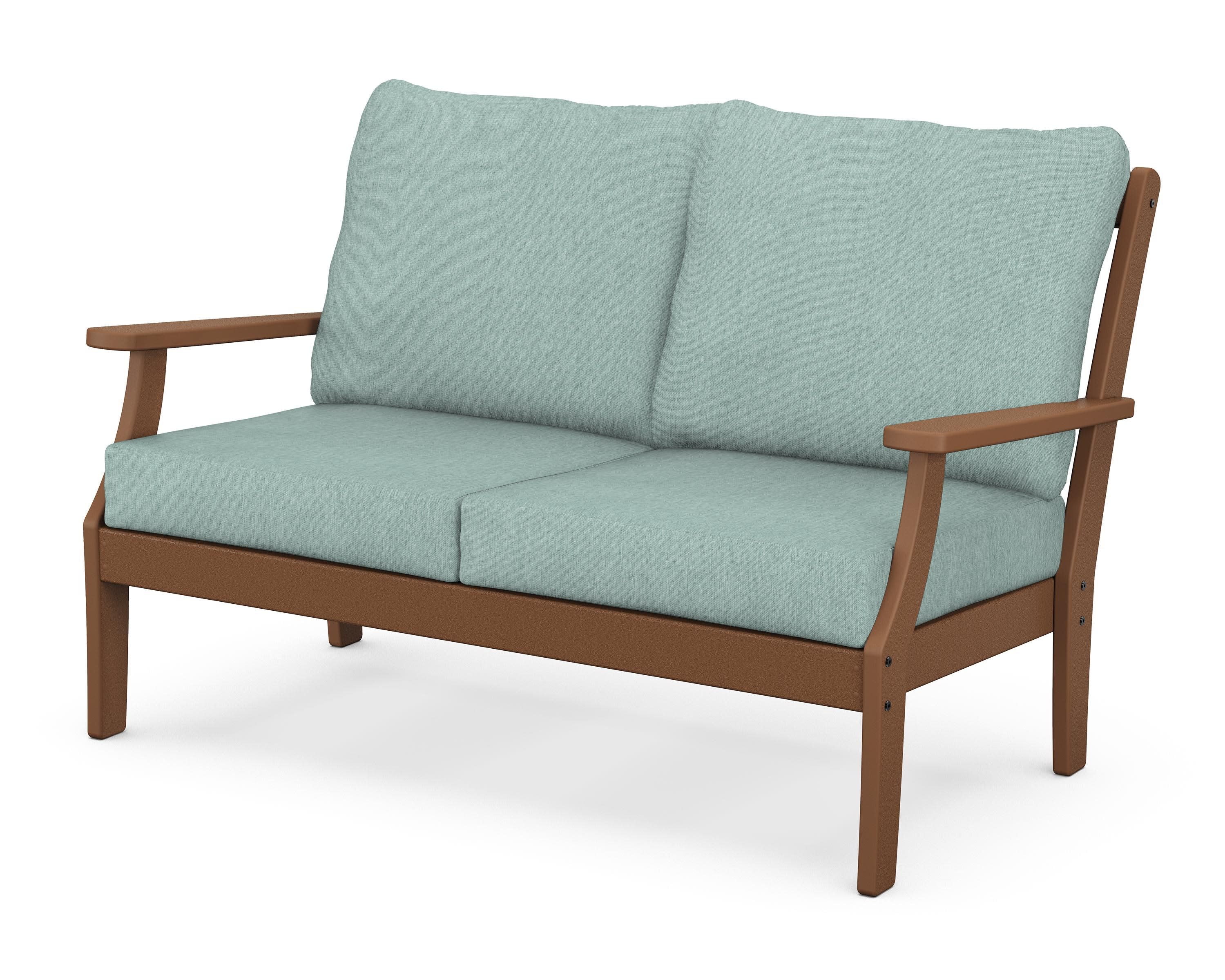 Braxton Deep Seating Loveseat in Teak / Glacier Spa