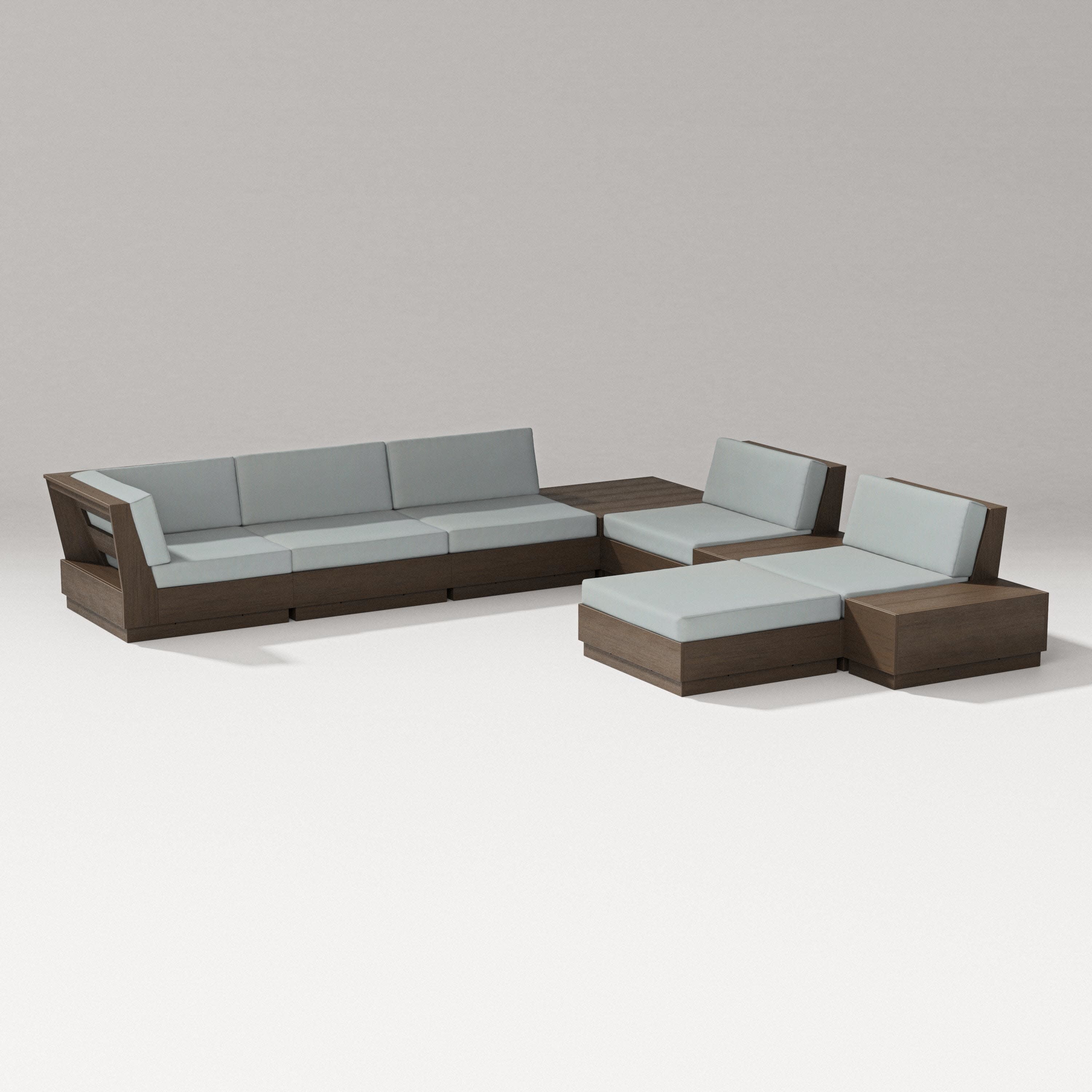 Elevate 9-Piece Conversation Sectional in Kona / Spa