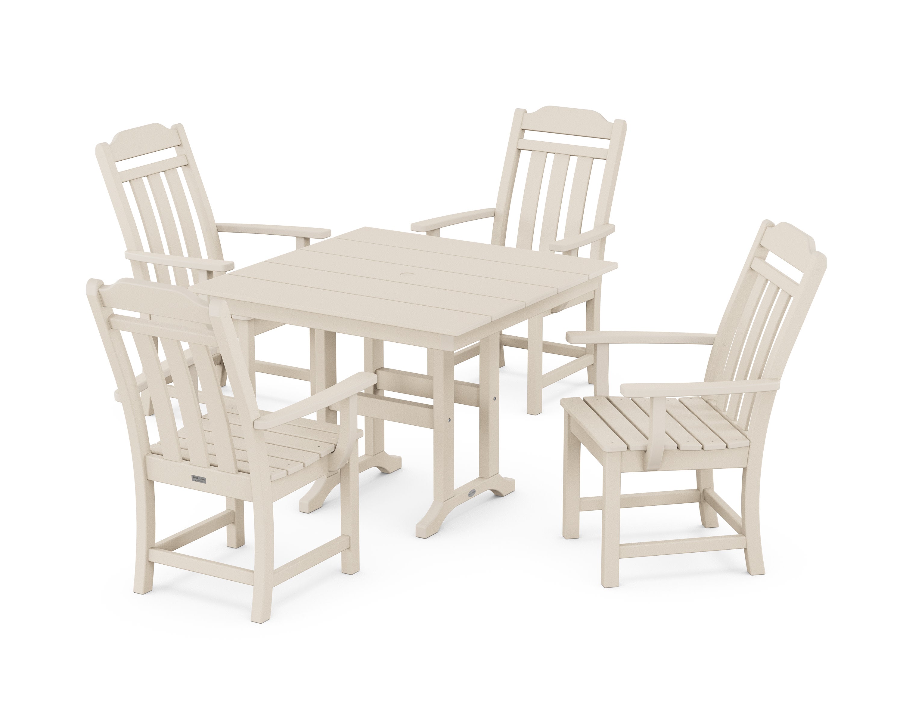 Cottage 5-Piece Farmhouse Dining Set in Sand