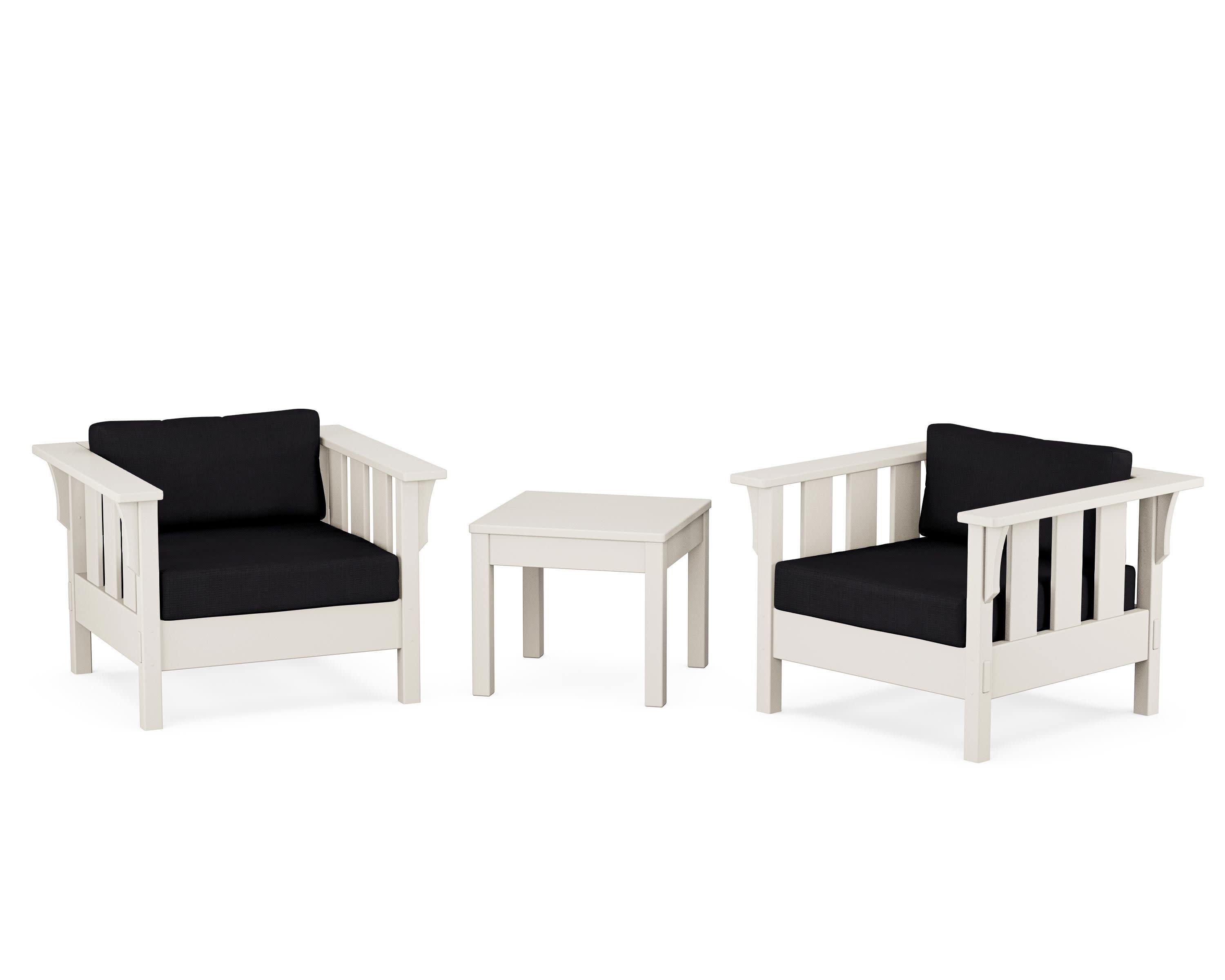 Acadia 3-Piece Deep Seating Set in Sand / Midnight Linen