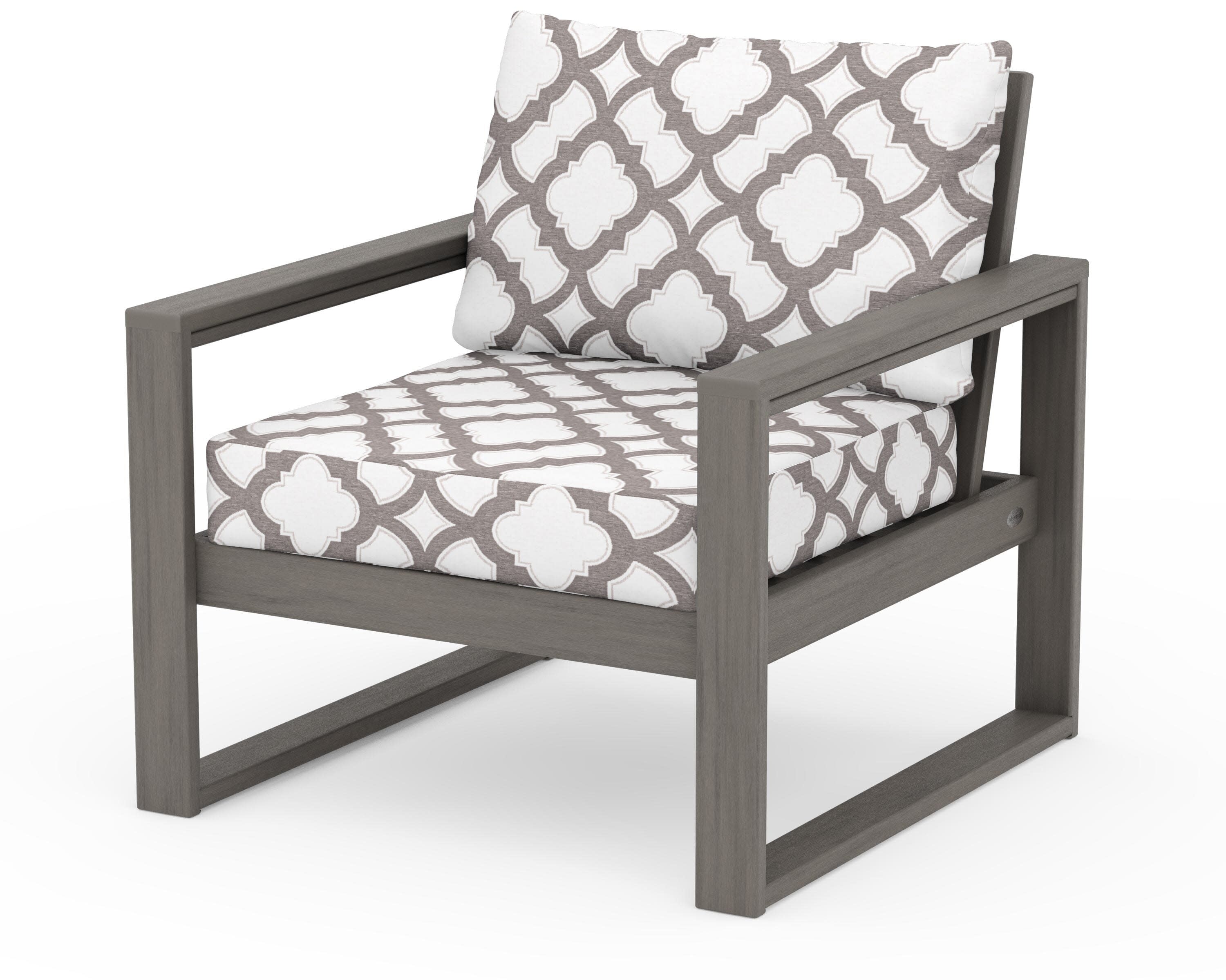 EDGE Club Chair in Driftwood / Trellis Grey Mist