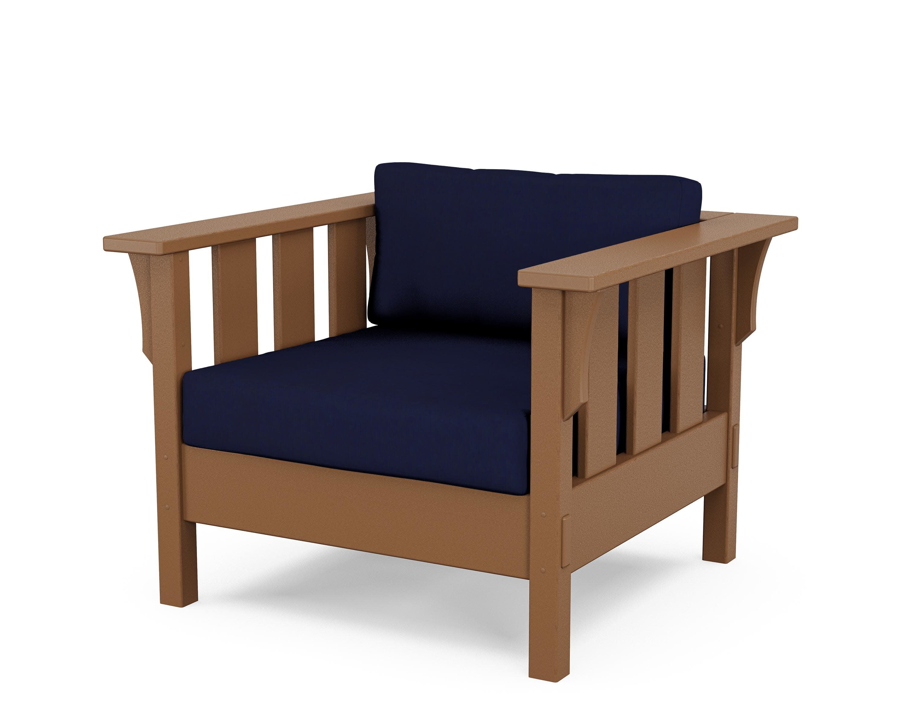 Acadia Deep Seating Chair in Teak / Navy