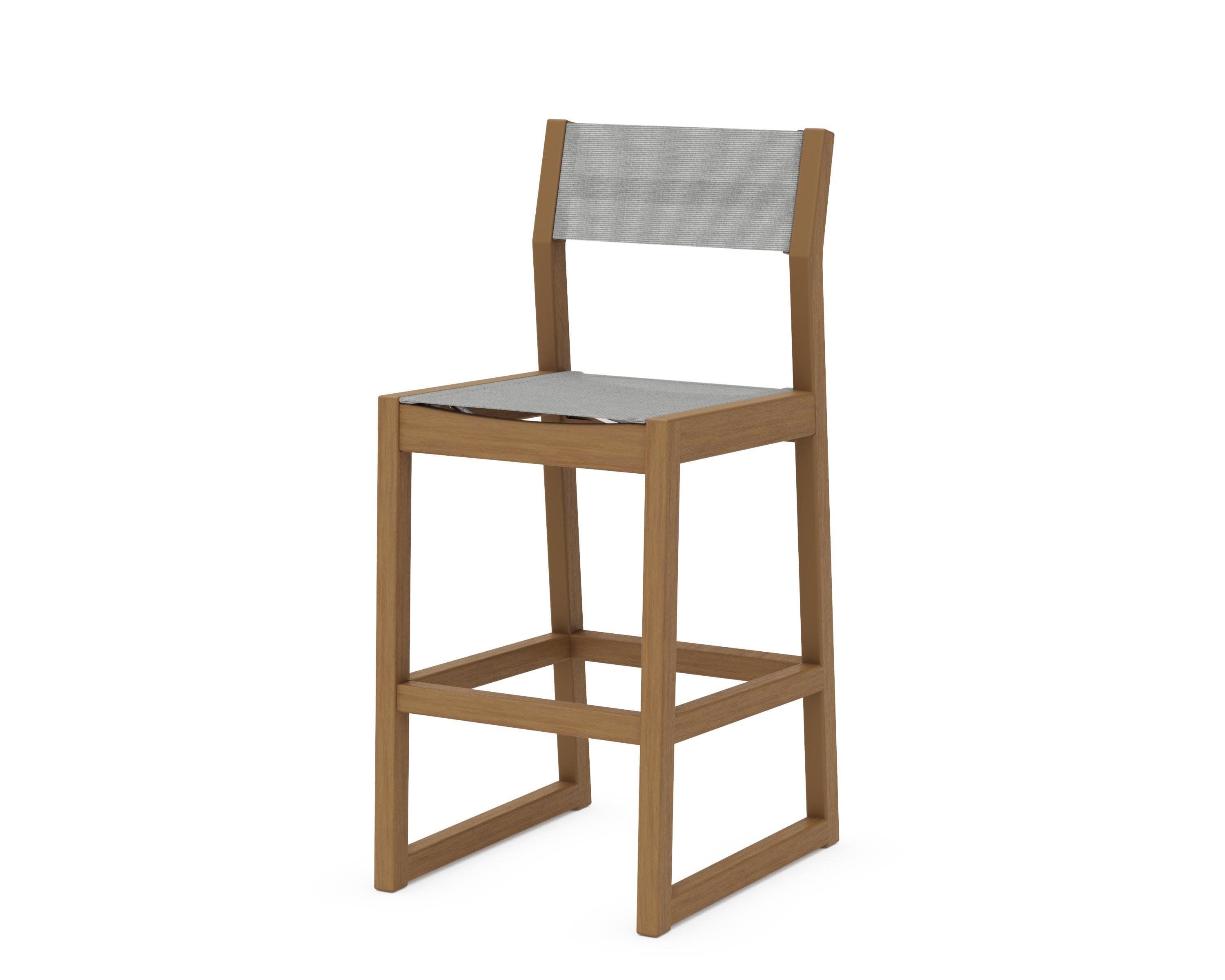 EDGE Sling Bar Side Chair in Natural / Metallic Sling