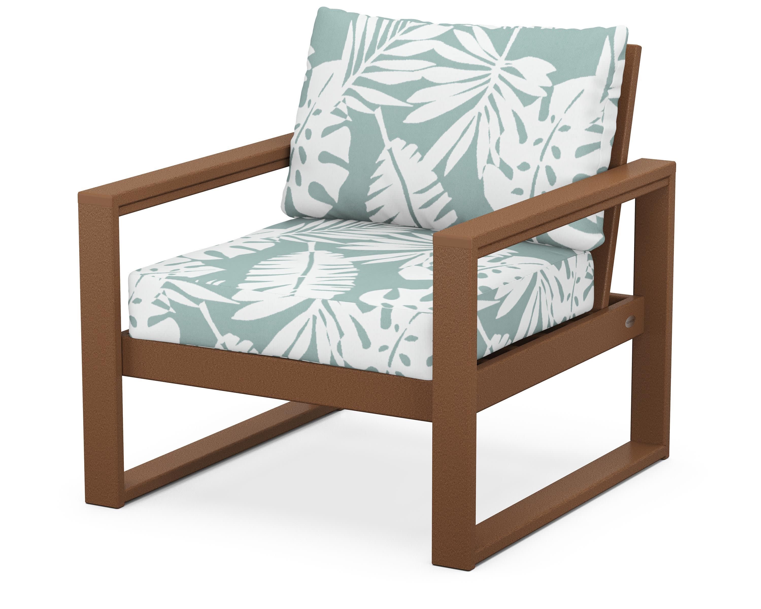 EDGE Club Chair in Teak / Leaf Glacier Spa