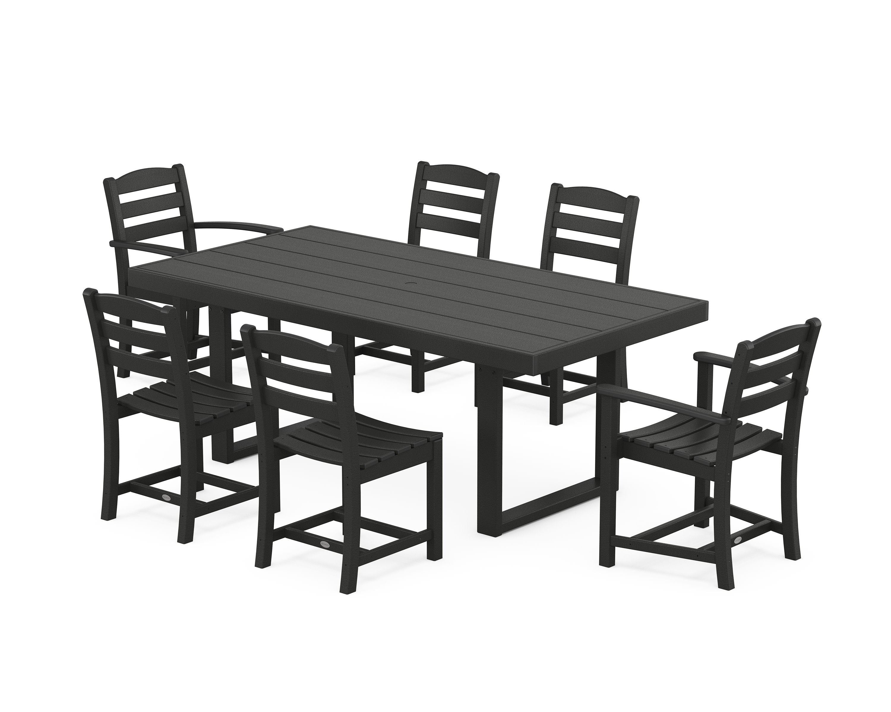 La Casa Caf 7-Piece Dining Set in Black