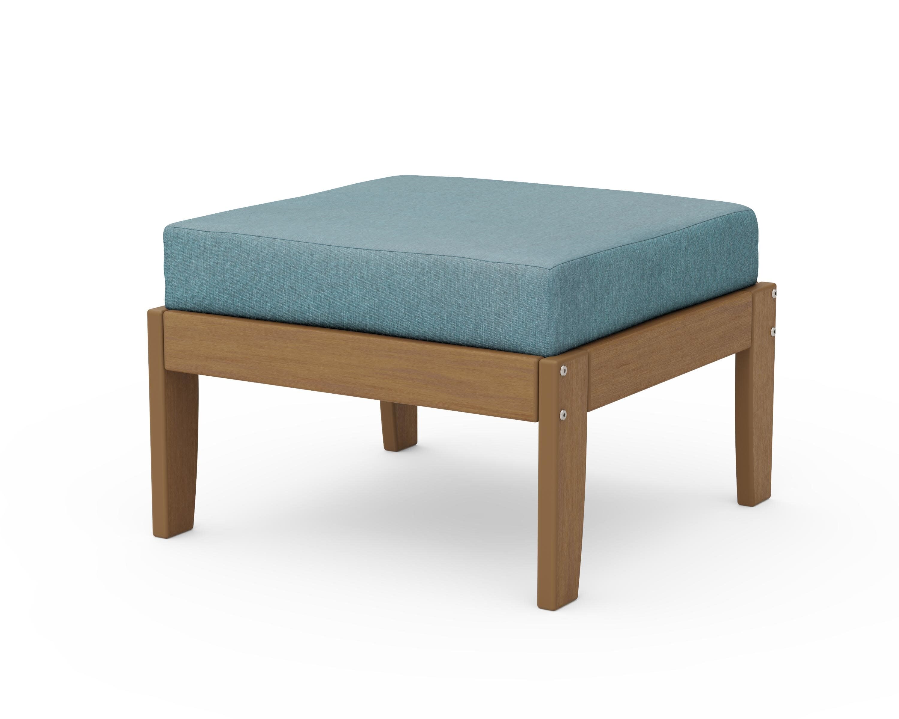 Modular Ottoman - Classic in Natural / Ocean Teal