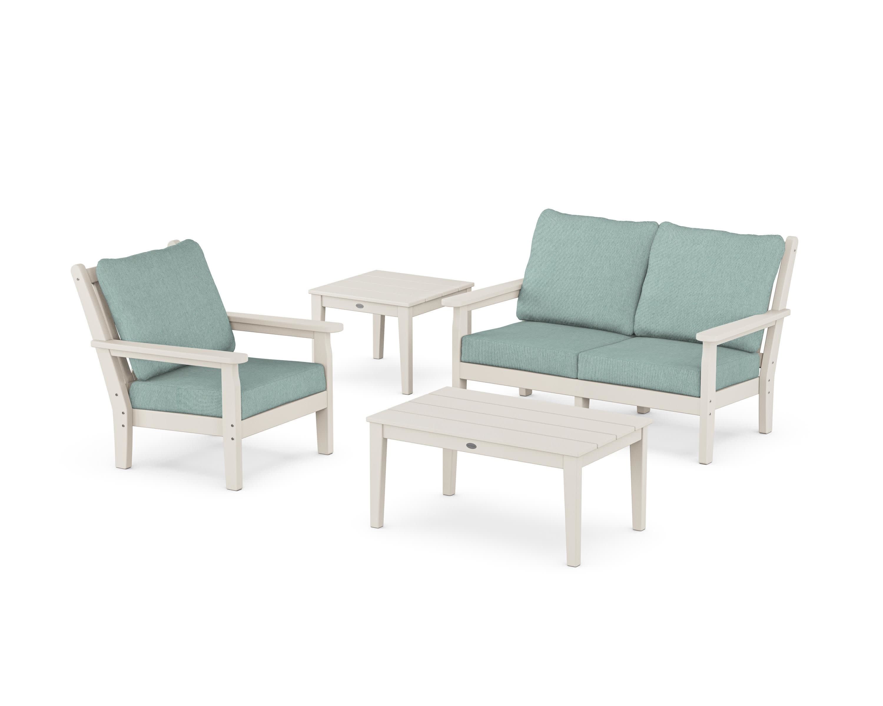 Chippendale 4-Piece Deep Seating Set in Sand / Glacier Spa