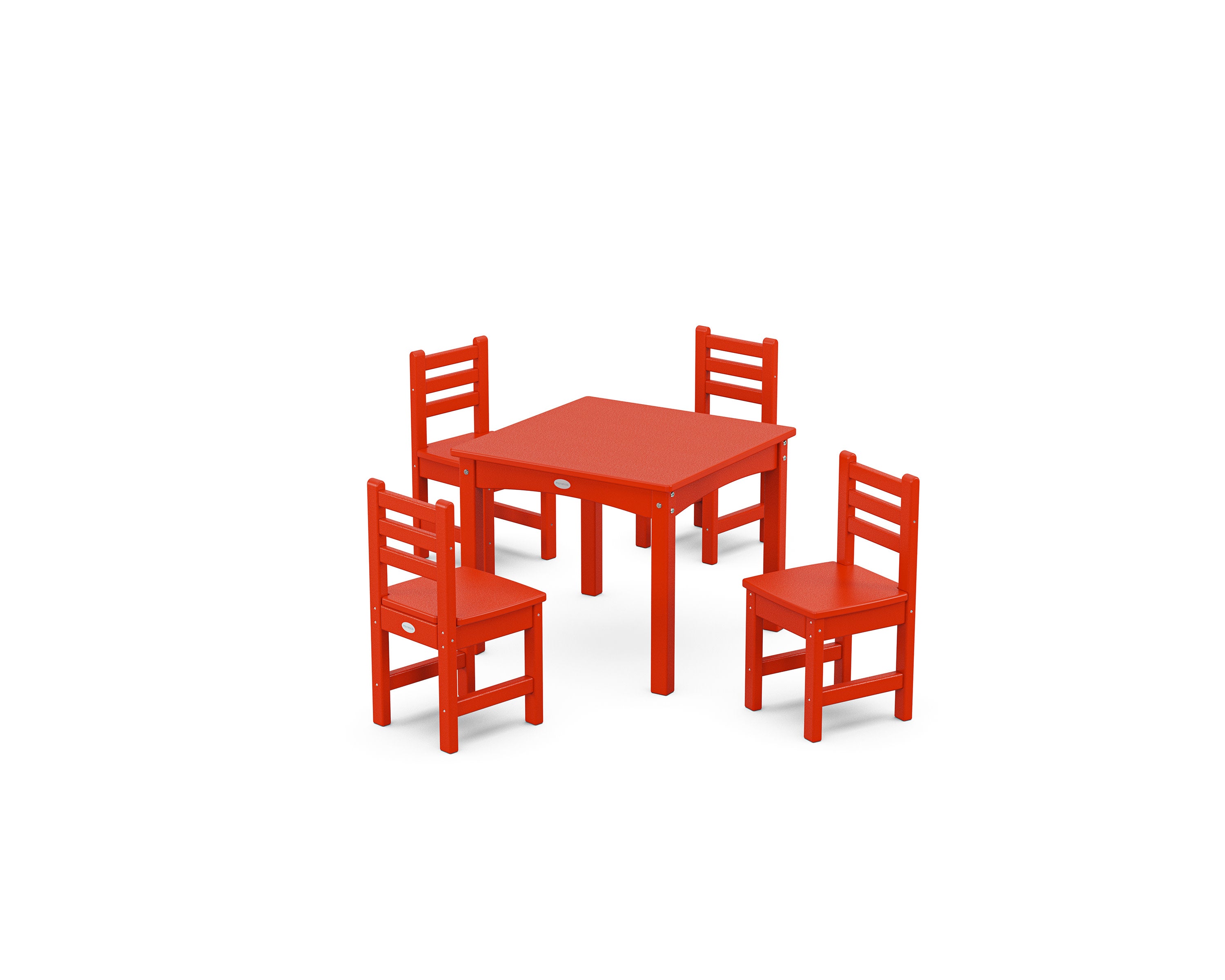 Lakeside Toddler 5-Piece Dining Set in Sunset Red
