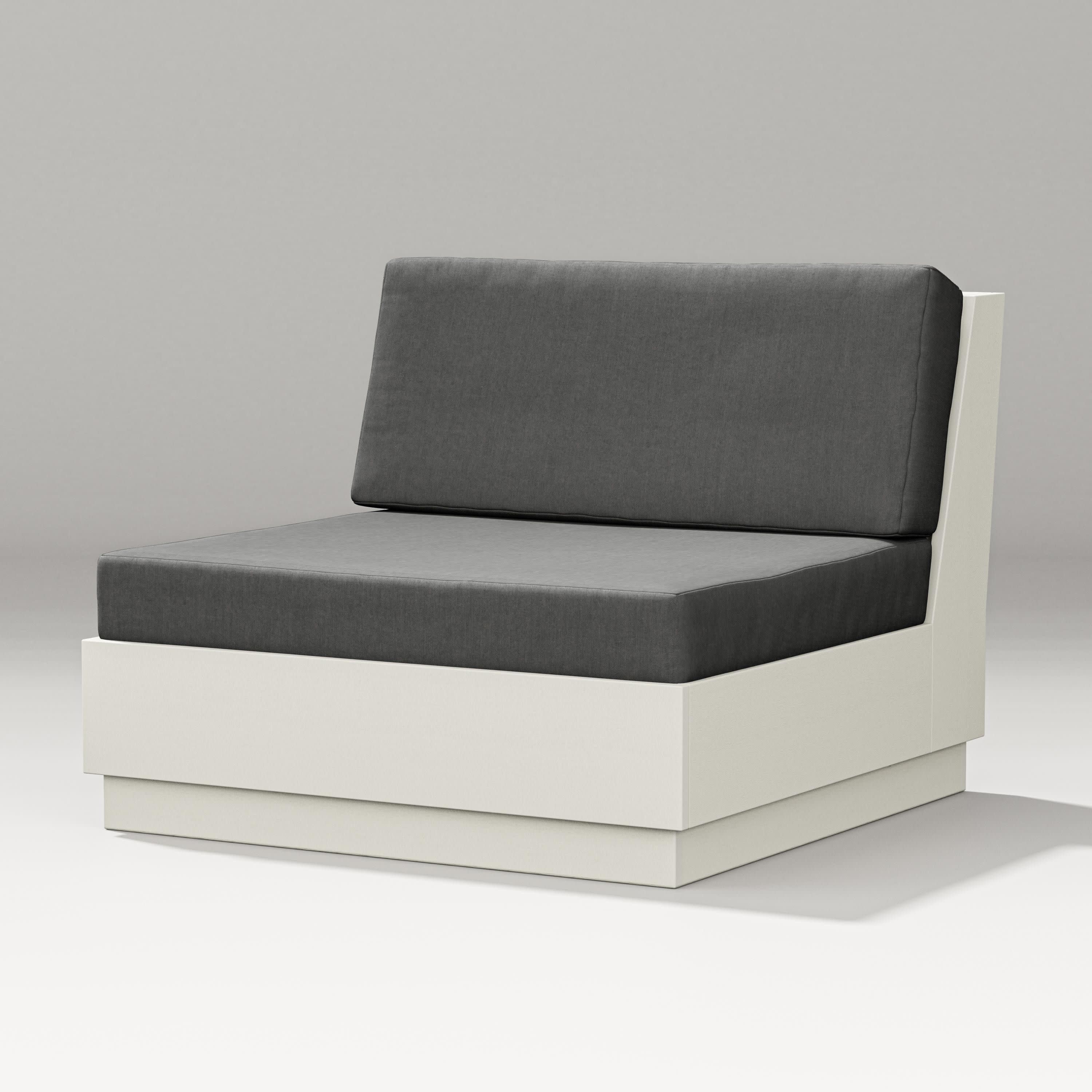 Elevate Modular Armless Chair in Vintage White / Spectrum Carbon