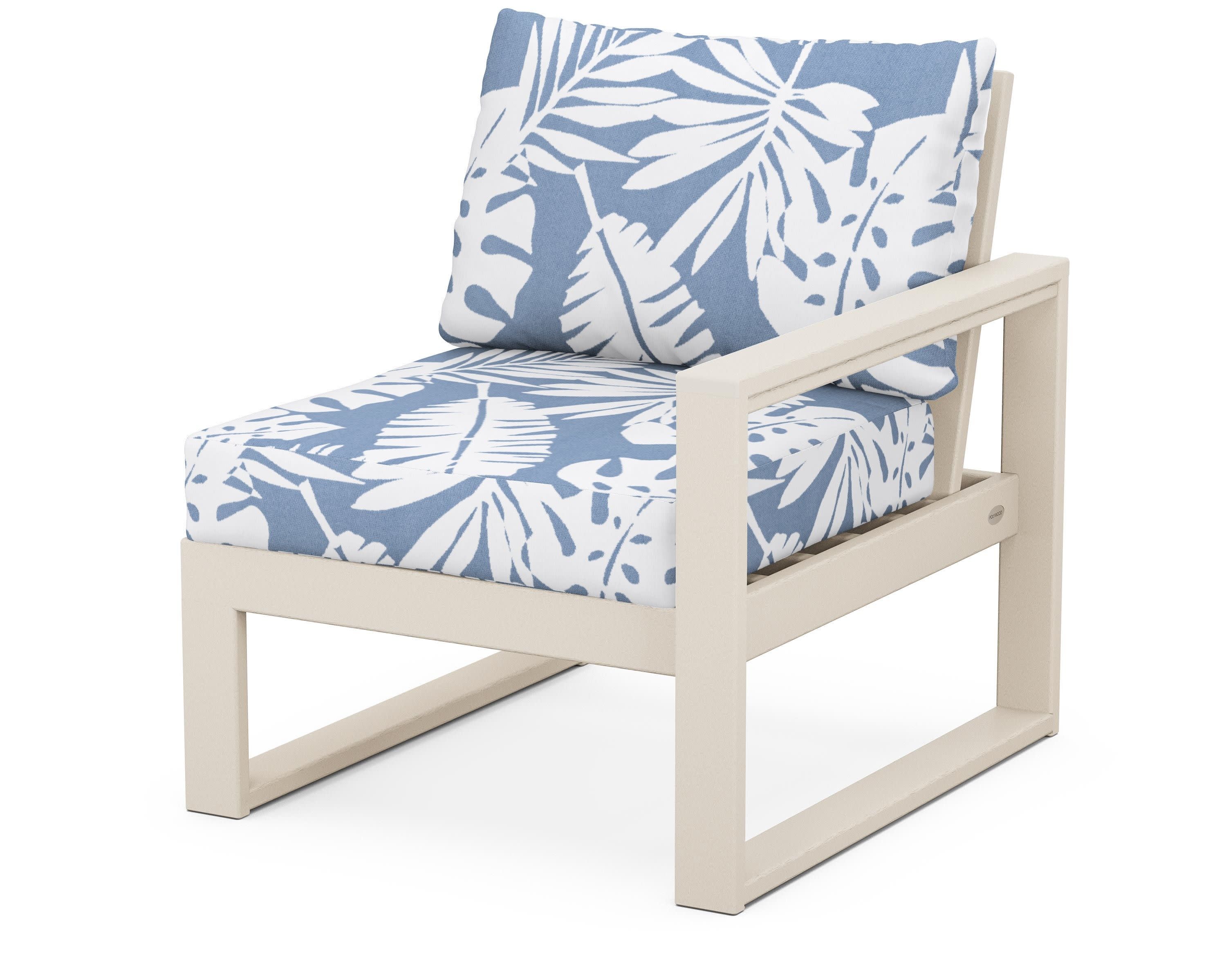 EDGE Modular Right Arm Chair in Sand / Leaf Sky Blue