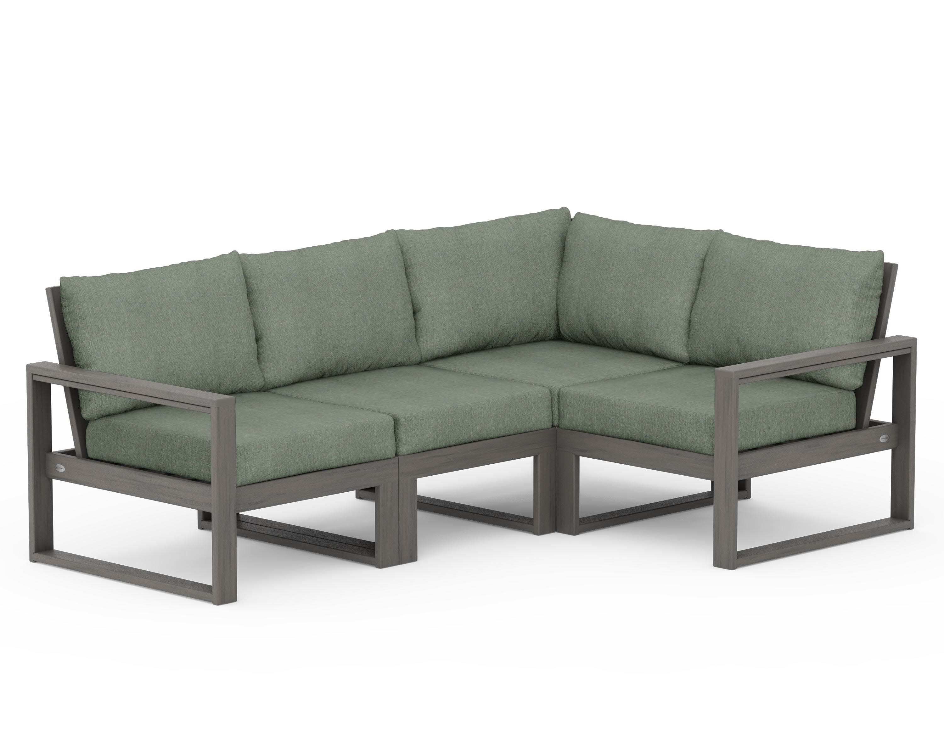 EDGE 4-Piece Modular Deep Seating Set in Driftwood / Cast Sage