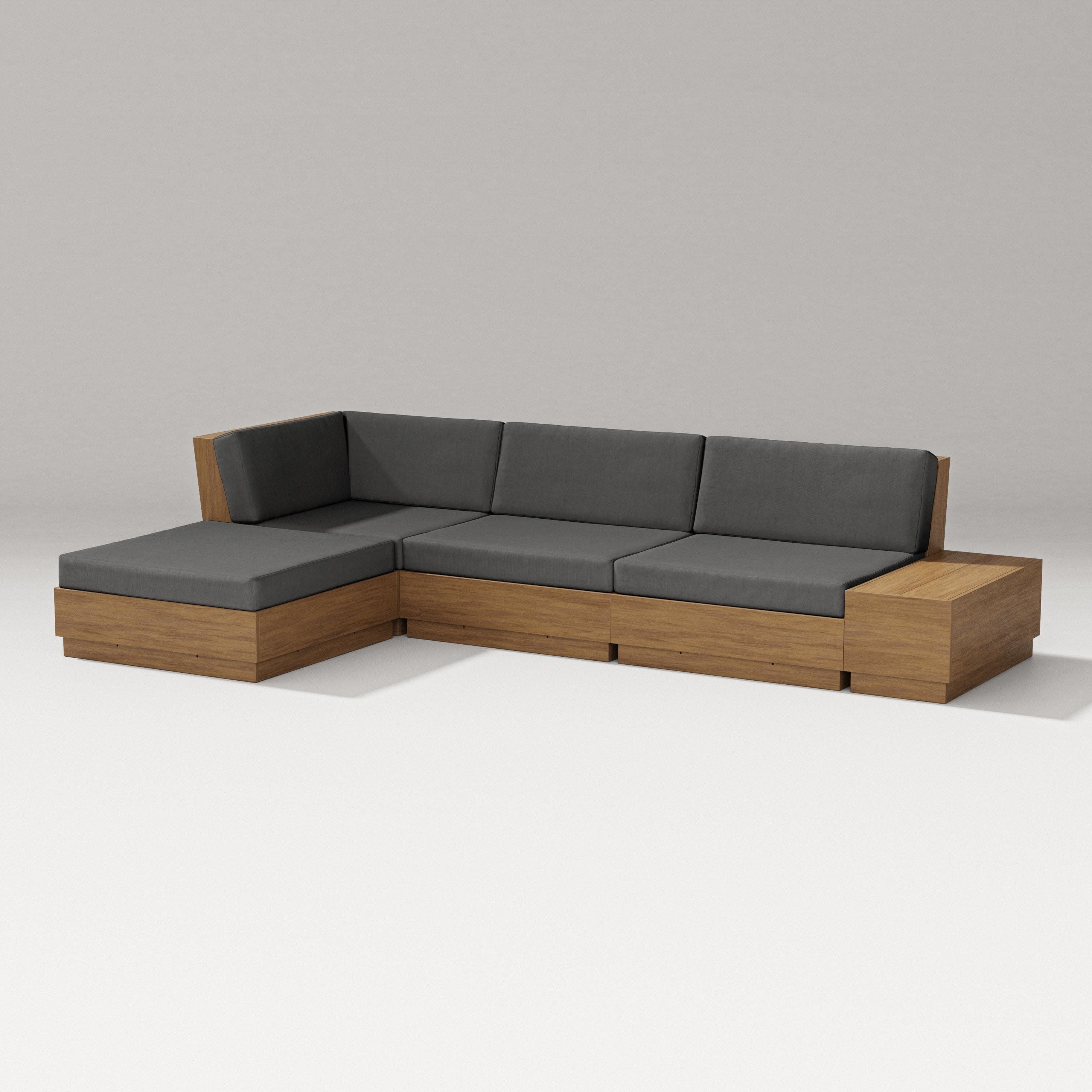 Elevate Chaise Sectional in Natural / Spectrum Carbon