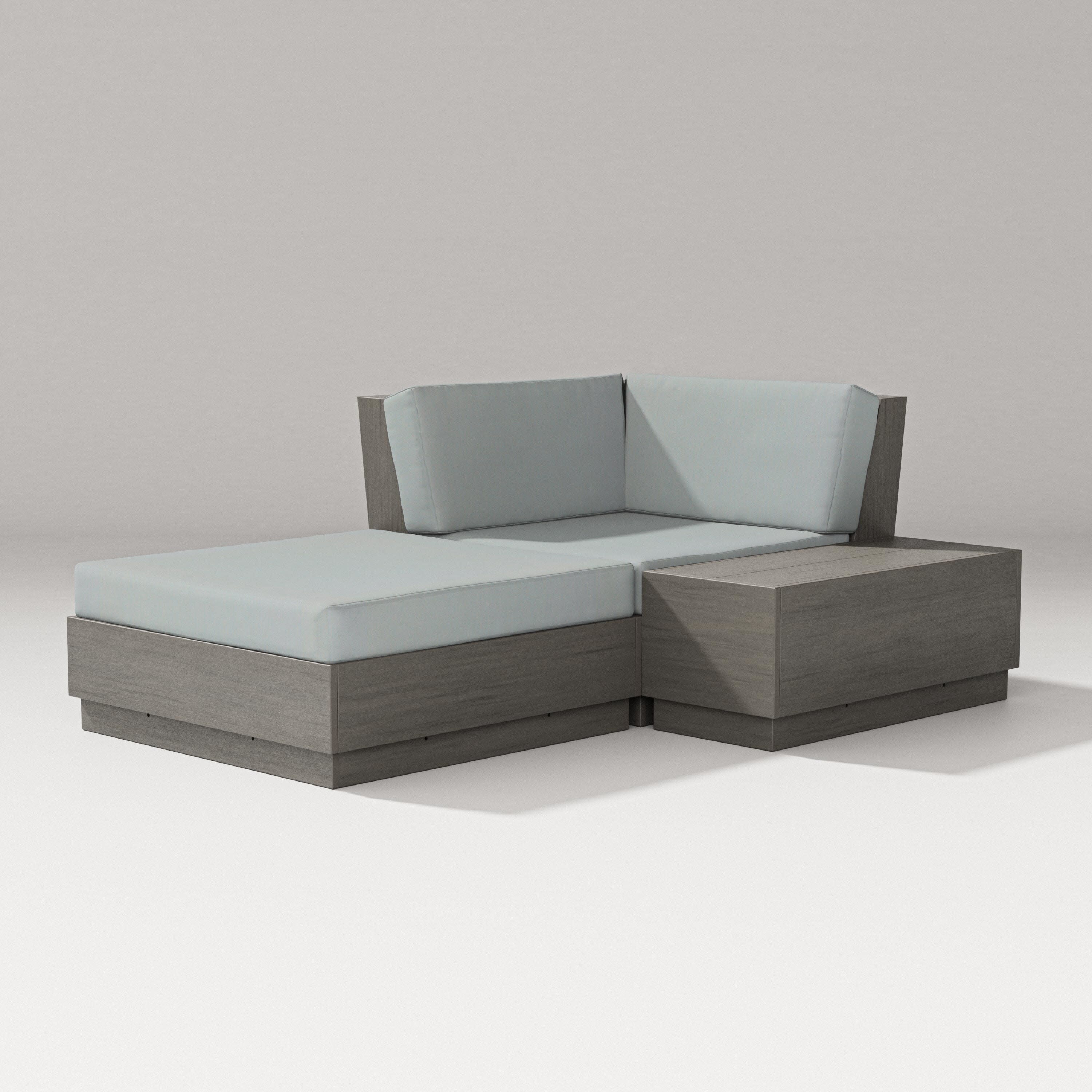 Elevate Corner Chaise in Driftwood / Spa