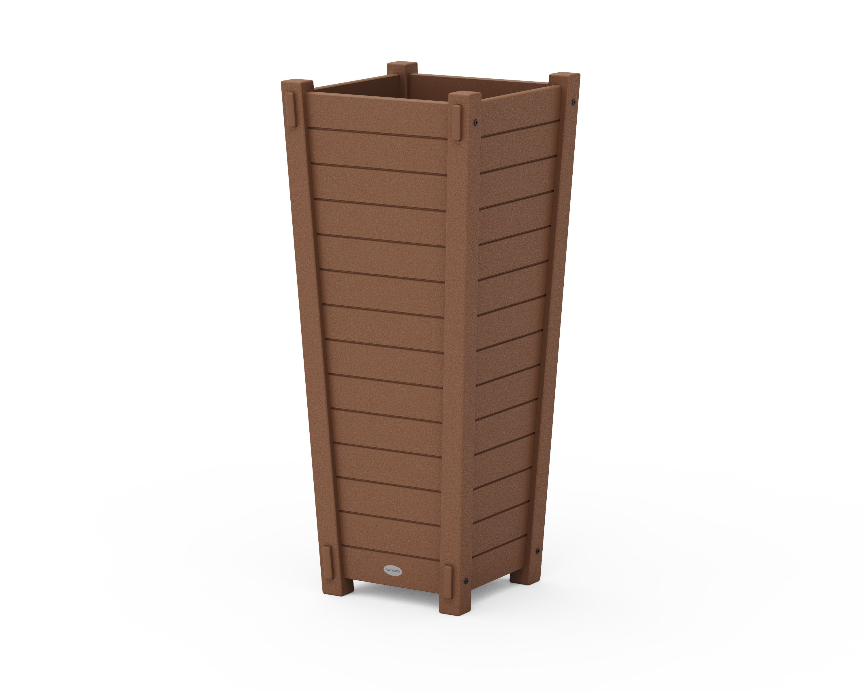 Nautical Tapered Square Tall Planter Box in Teak