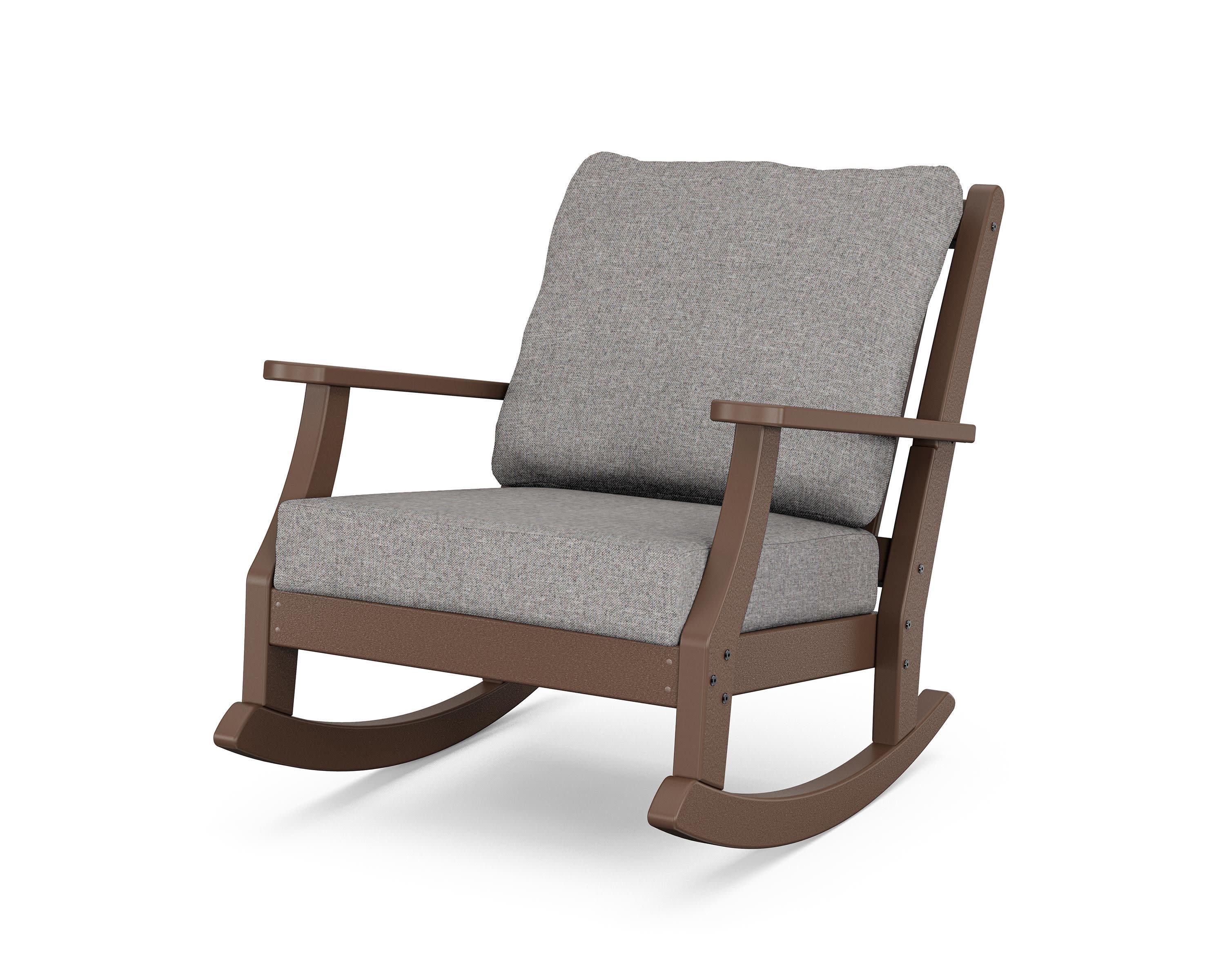 Wovendale Deep Seating Rocking Chair in Mahogany / Grey Mist
