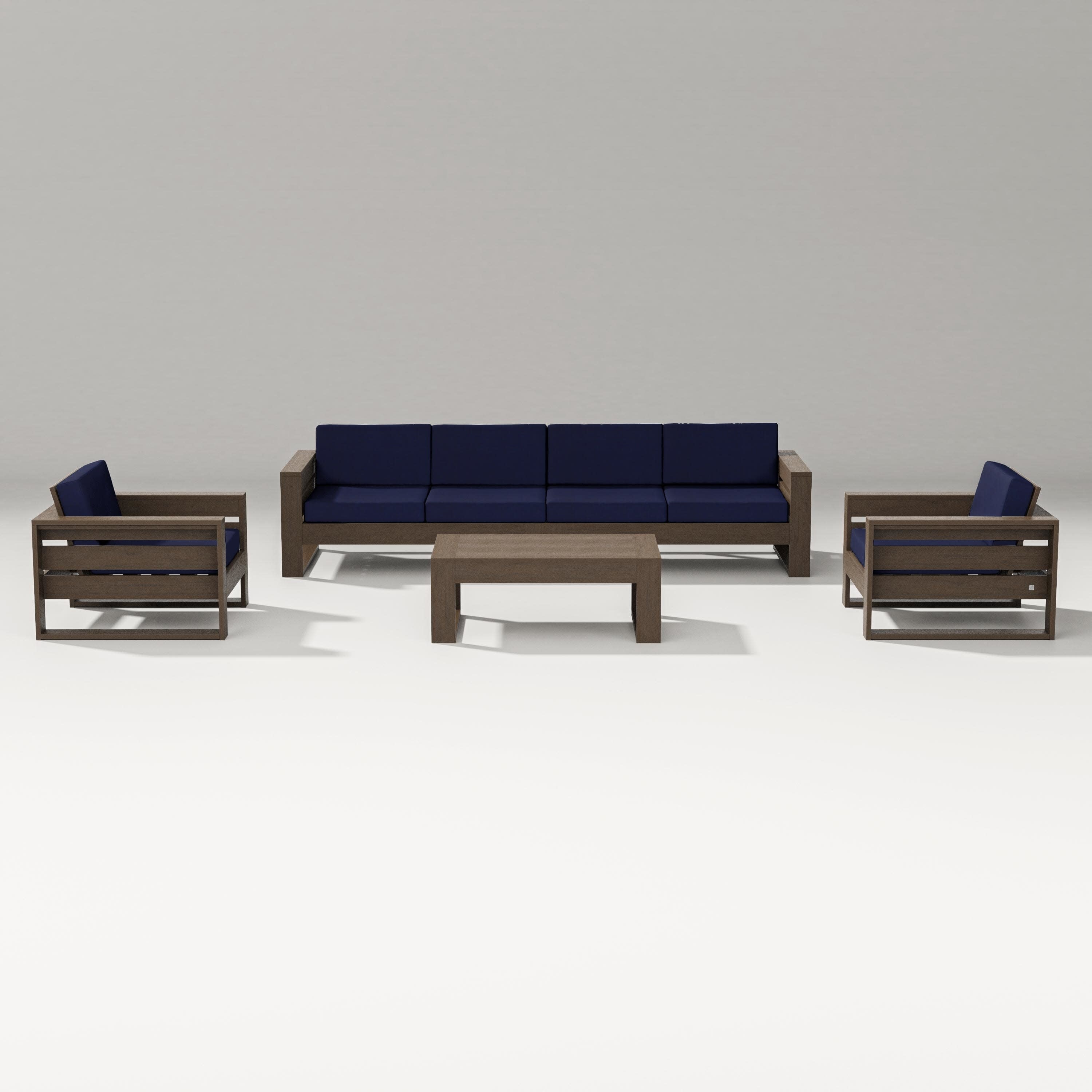 Latitude 5-Piece Lounge Sofa Set in Kona / Navy