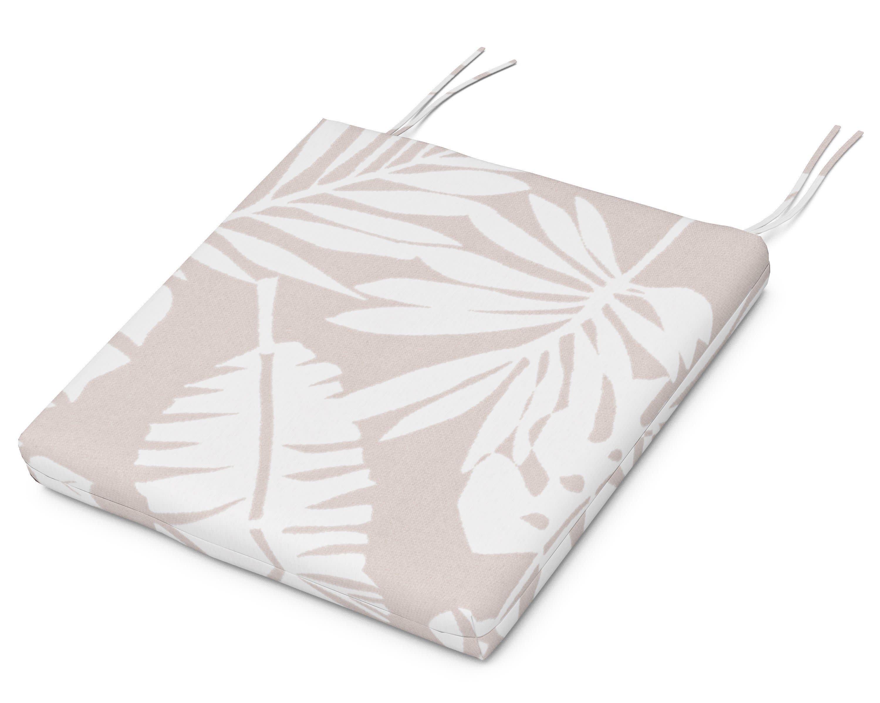 EDGE Dining Cushion 19.5"D x 19.5"W x 2.5"H in Leaf Dune Burlap