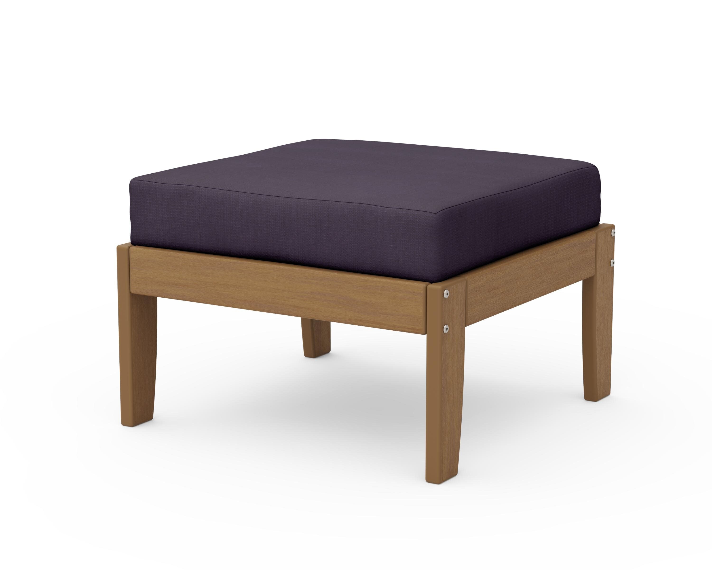 Modular Ottoman - Classic in Natural / Navy Linen