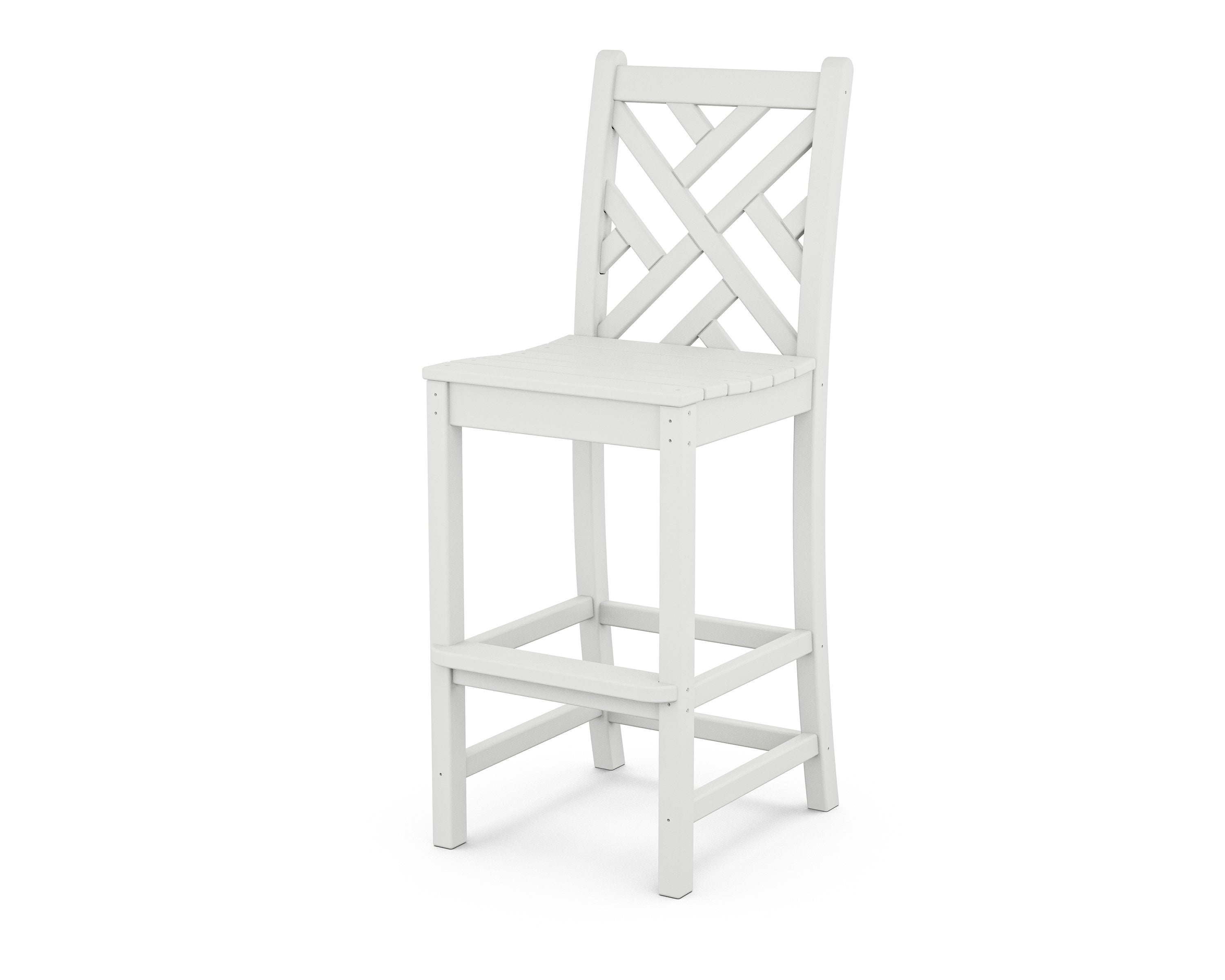 Chippendale Bar Side Chair in White