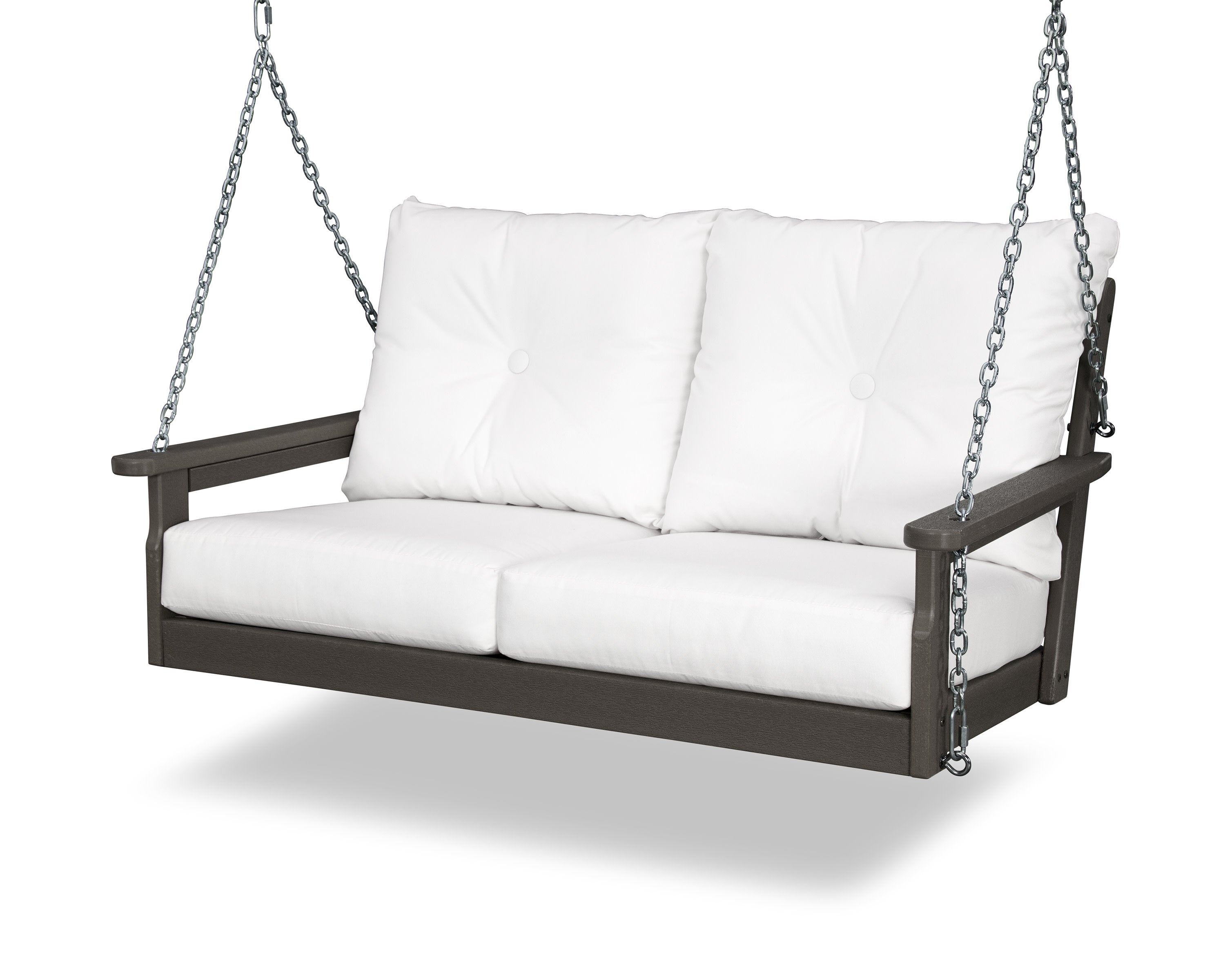 Vineyard Deep Seating Swing in Vintage Coffee / Natural
