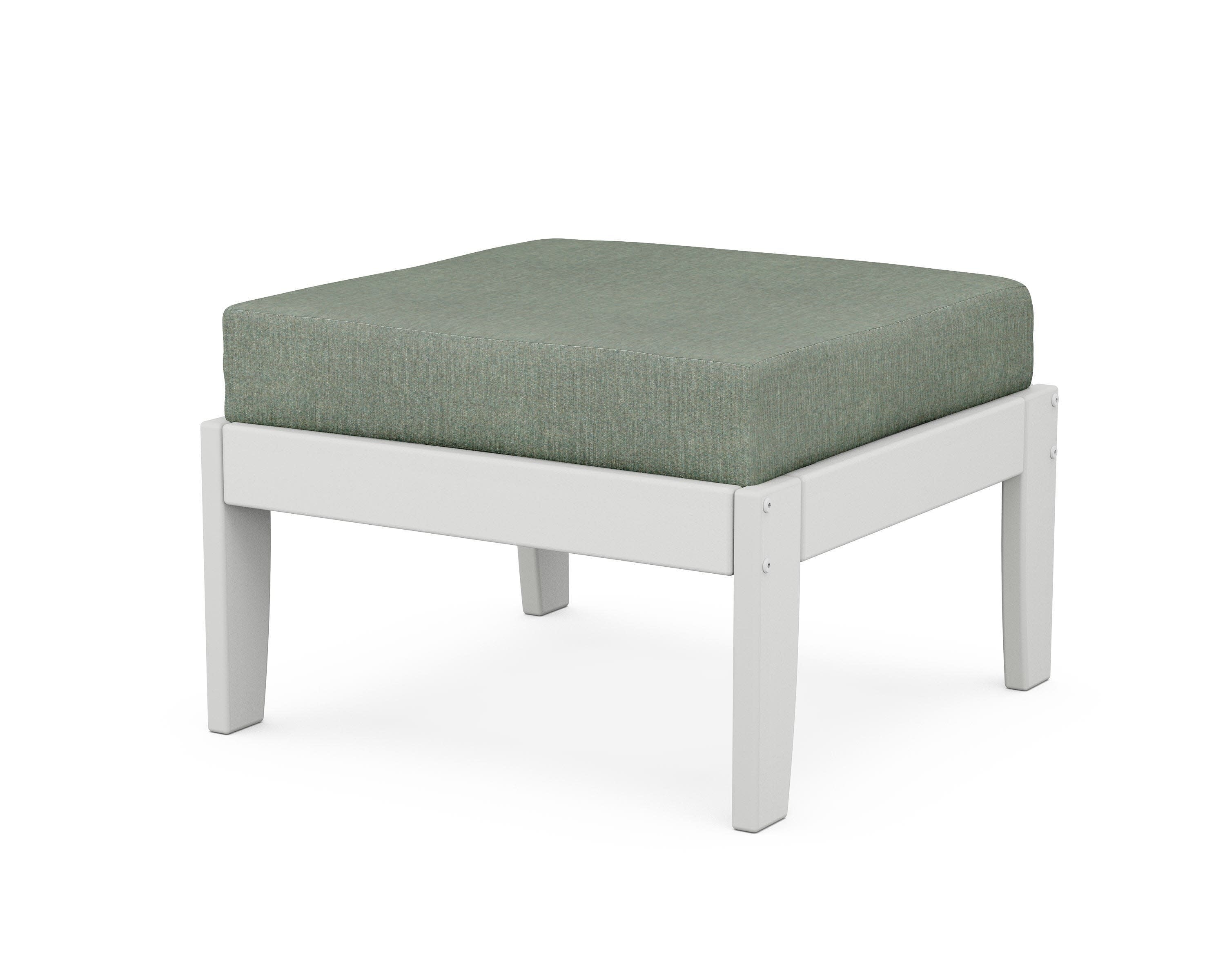 Modular Ottoman - Classic in White / Cast Sage
