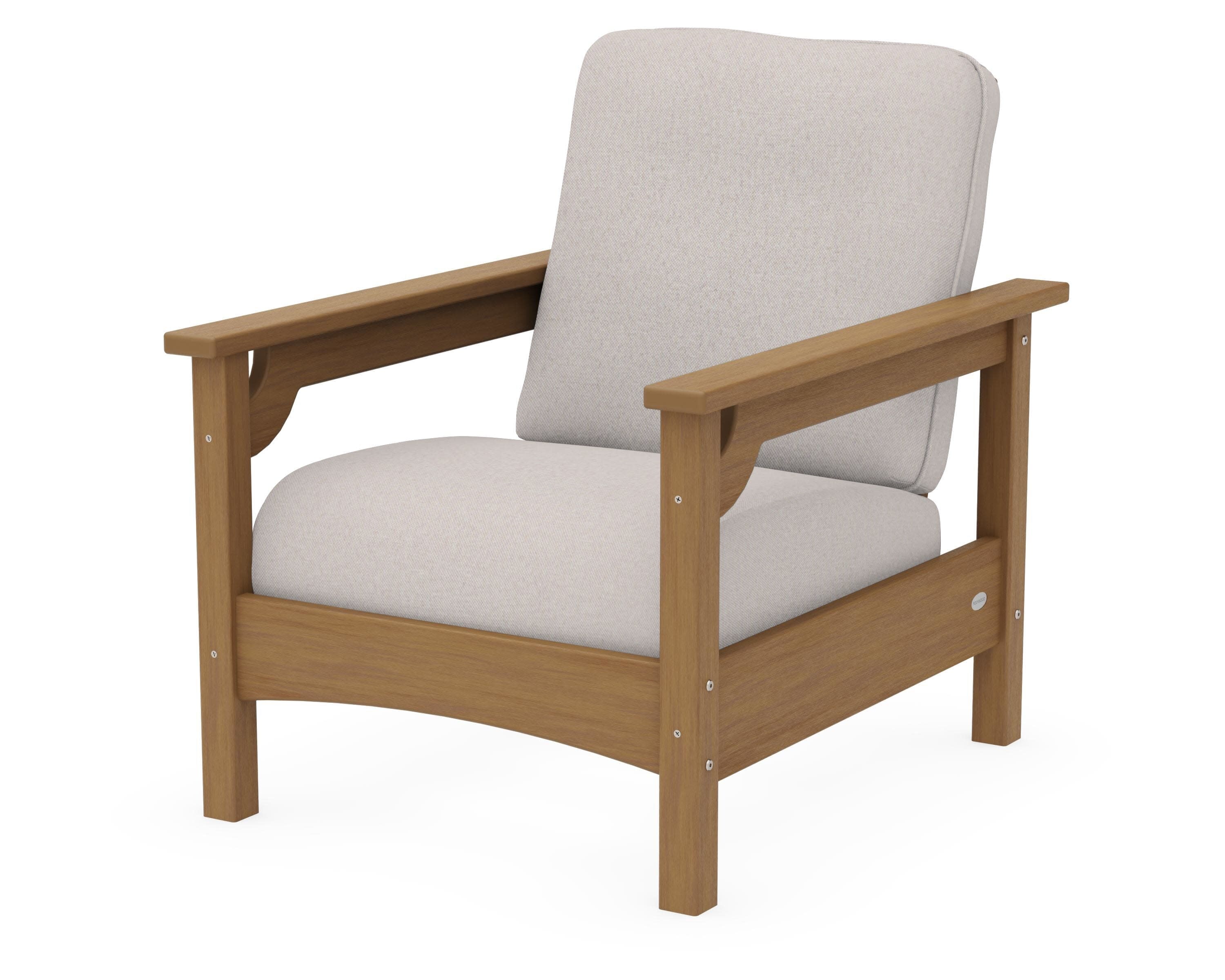 Club Chair in Natural / Dune Burlap