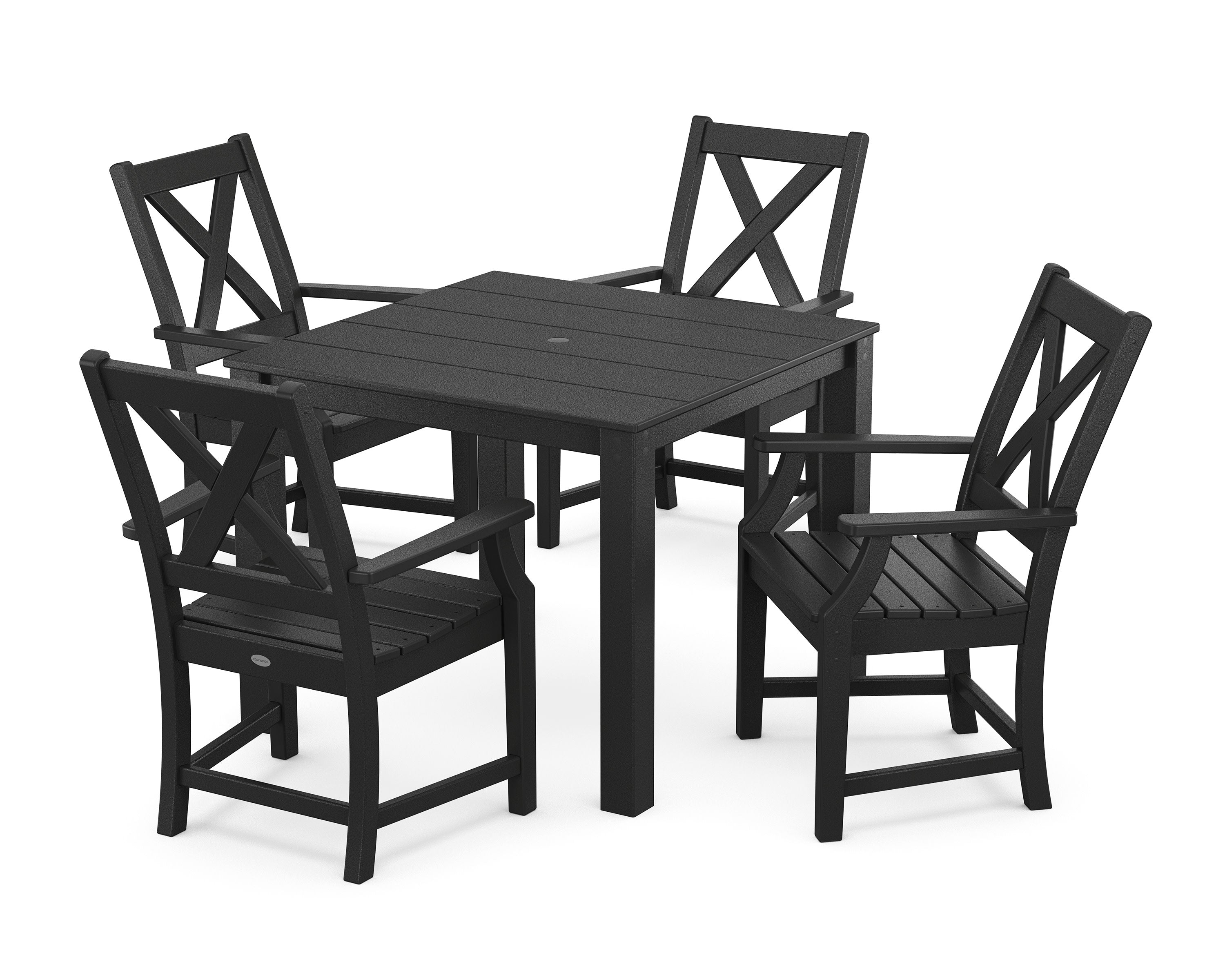 Braxton 5-Piece Parsons Dining Set in Black