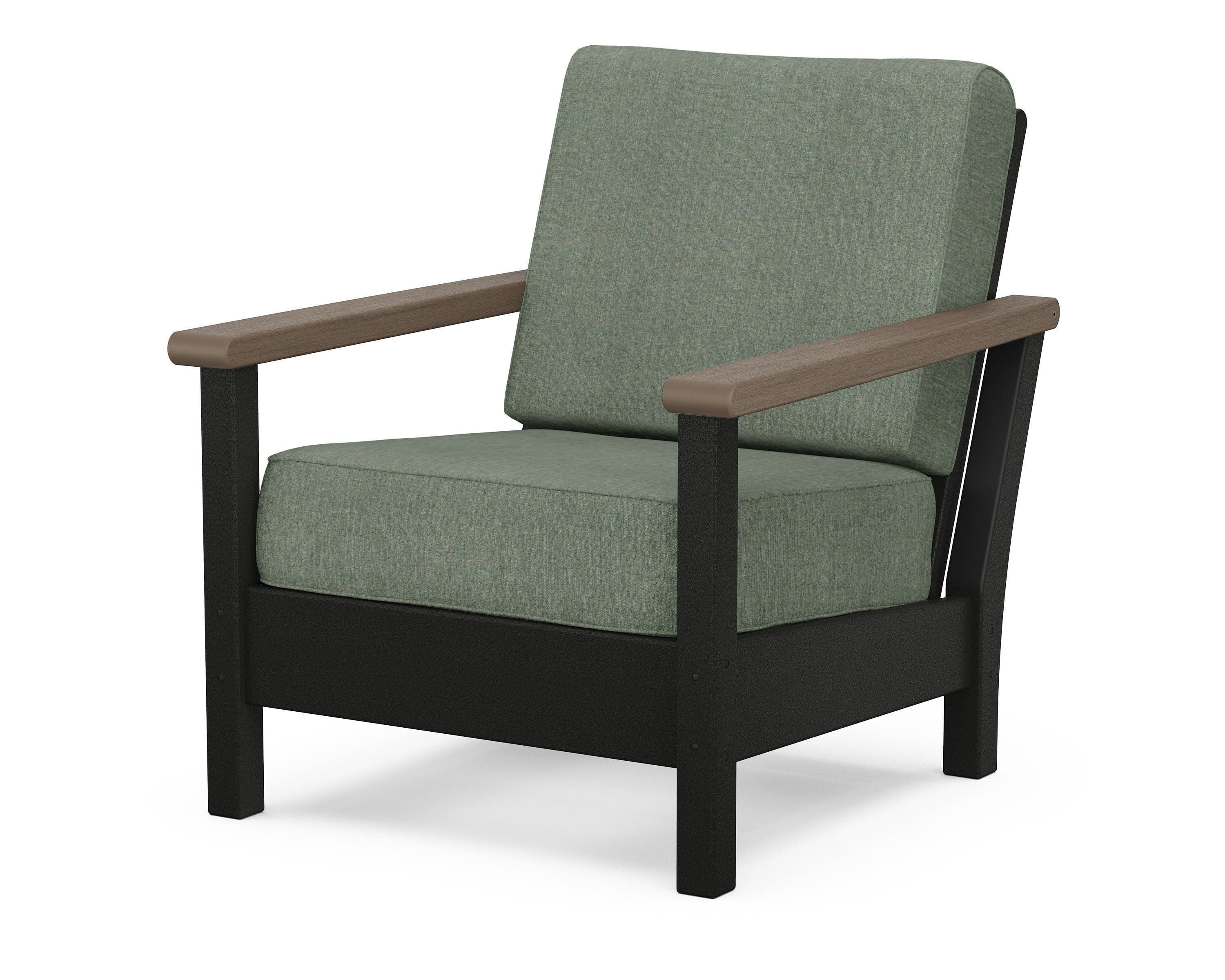 Harbour Deep Seating Chair in Black / Kona / Cast Sage