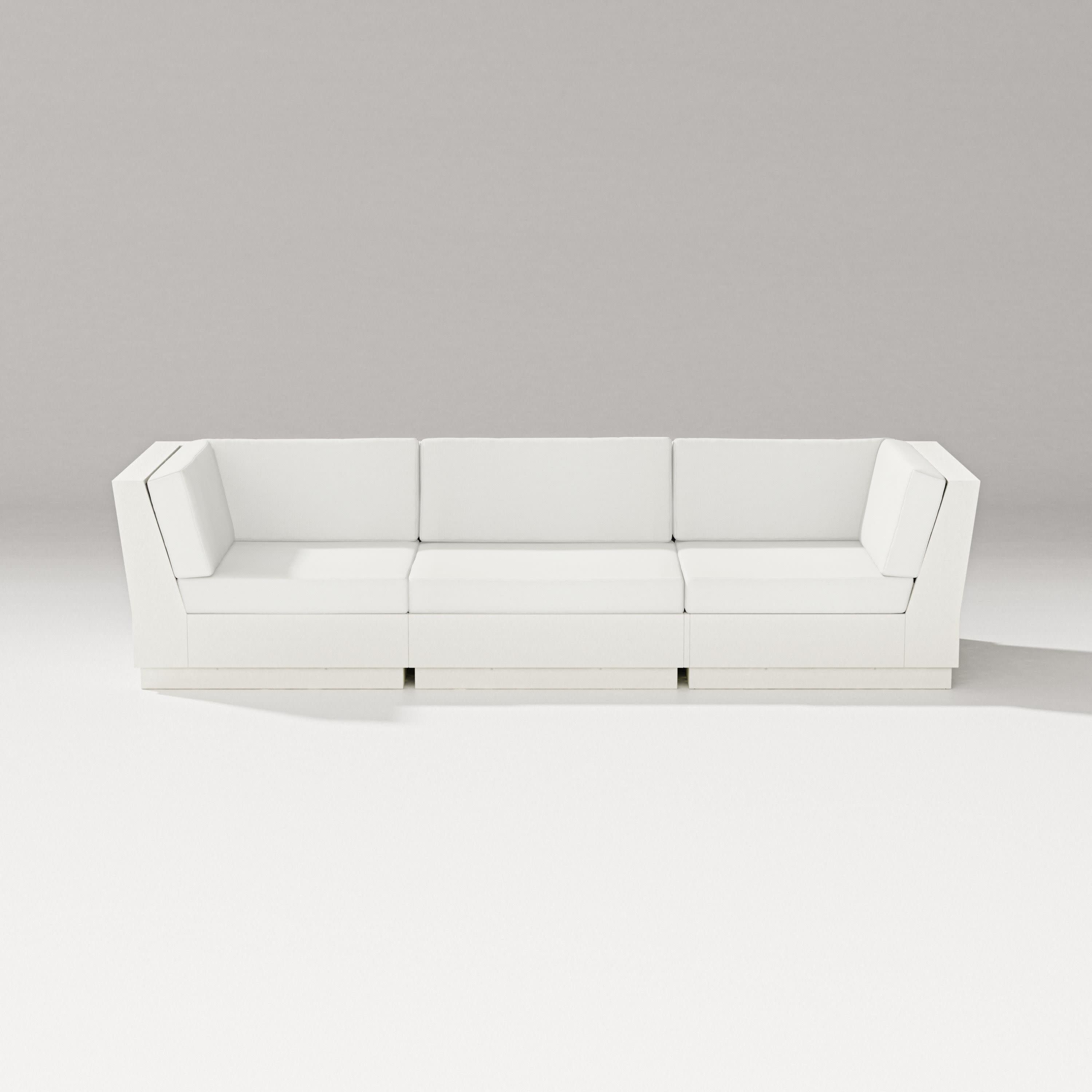 Elevate Sofa Sectional in Vintage White / Natural Linen