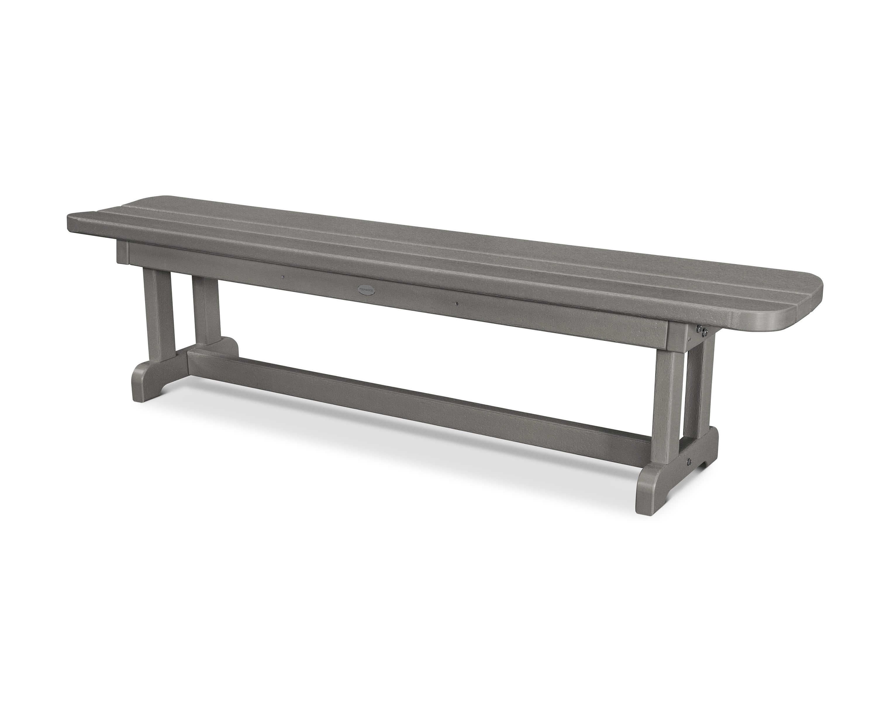 Park 72" Harvester Backless Bench in Slate Grey