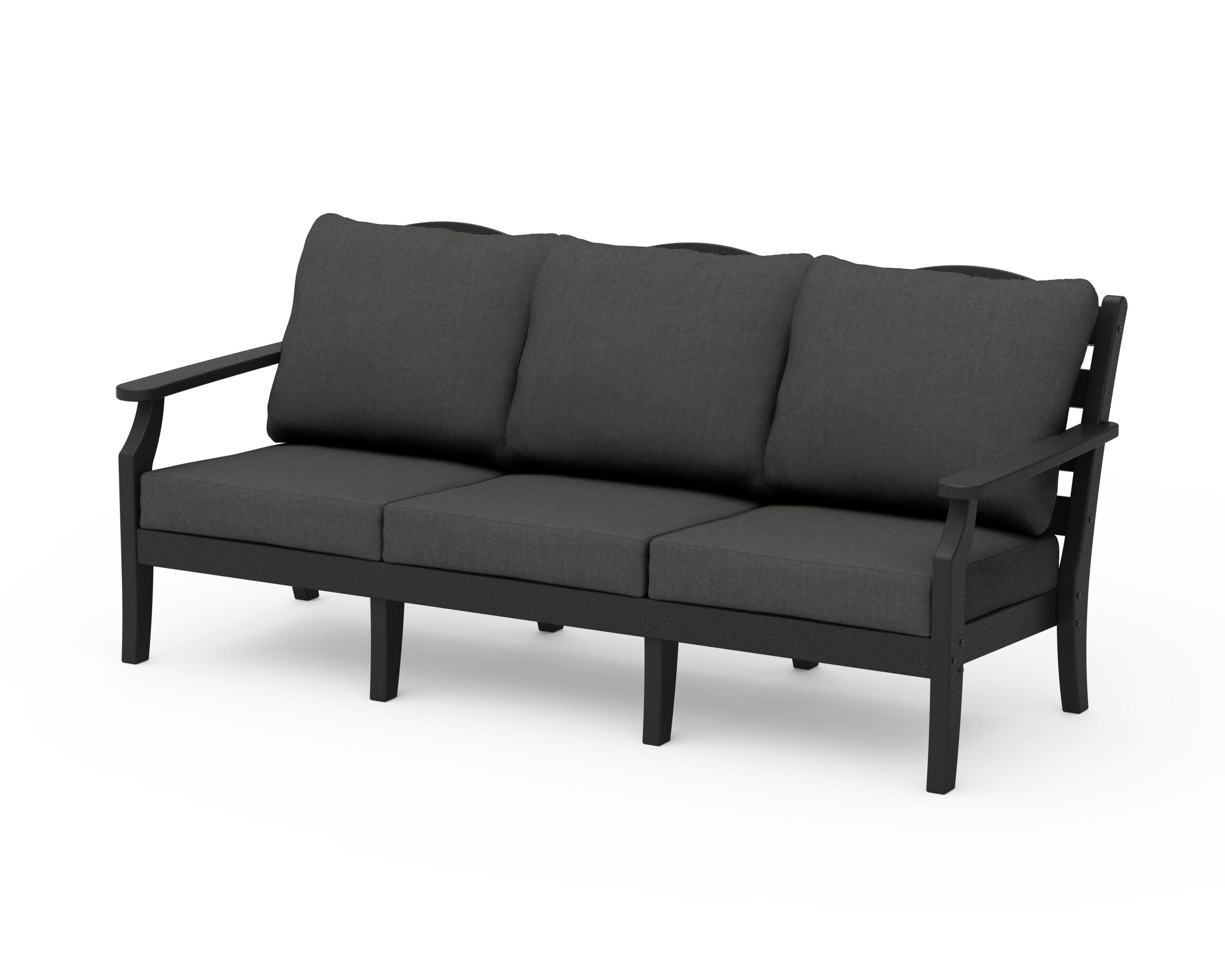 Savannah Deep Seating Sofa in Black / Spectrum Carbon