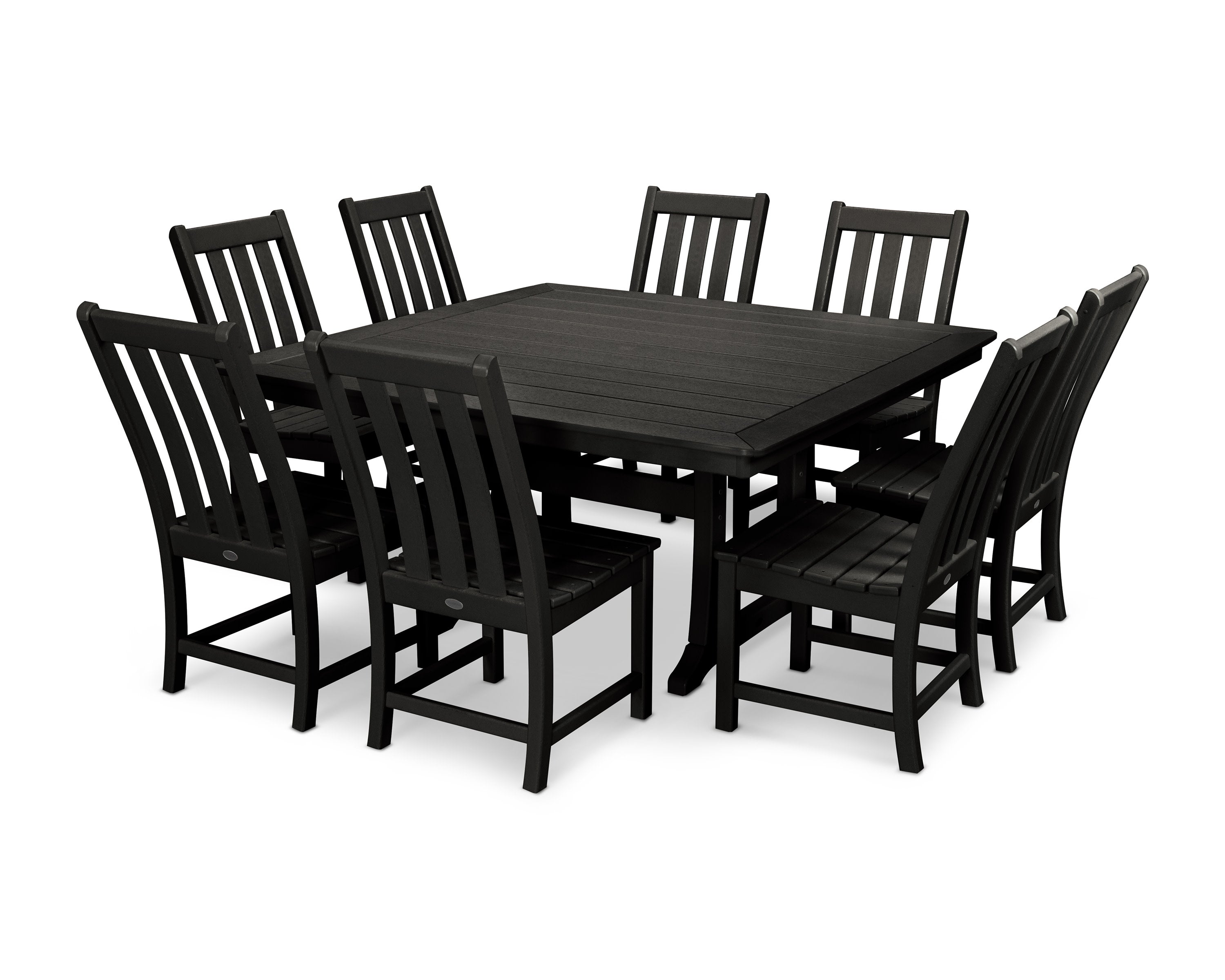Vineyard 9-Piece Dining Set in Black