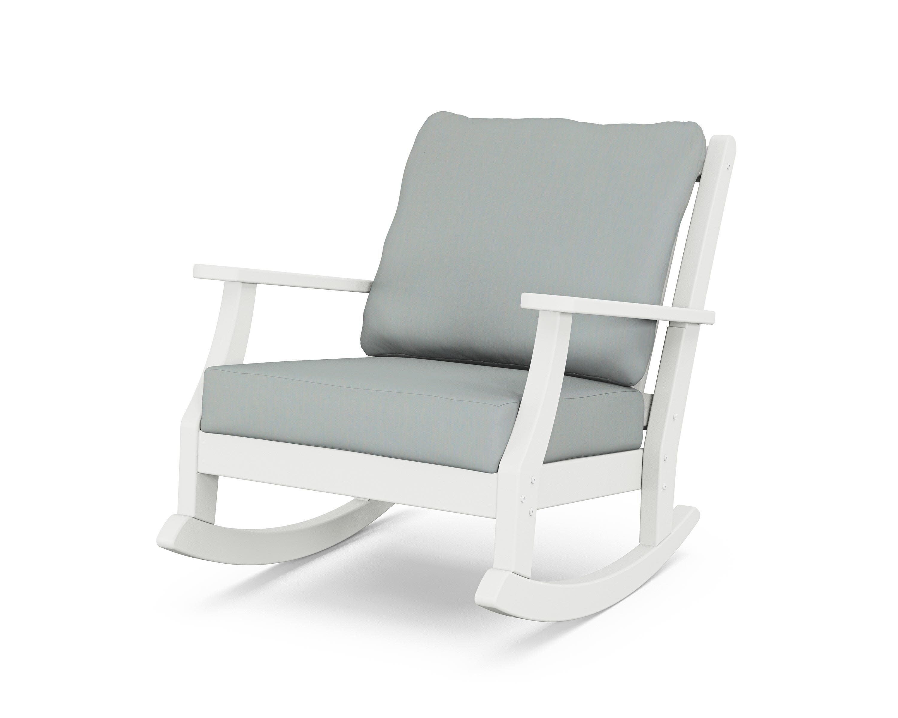 Wovendale Deep Seating Rocking Chair in White / Spa