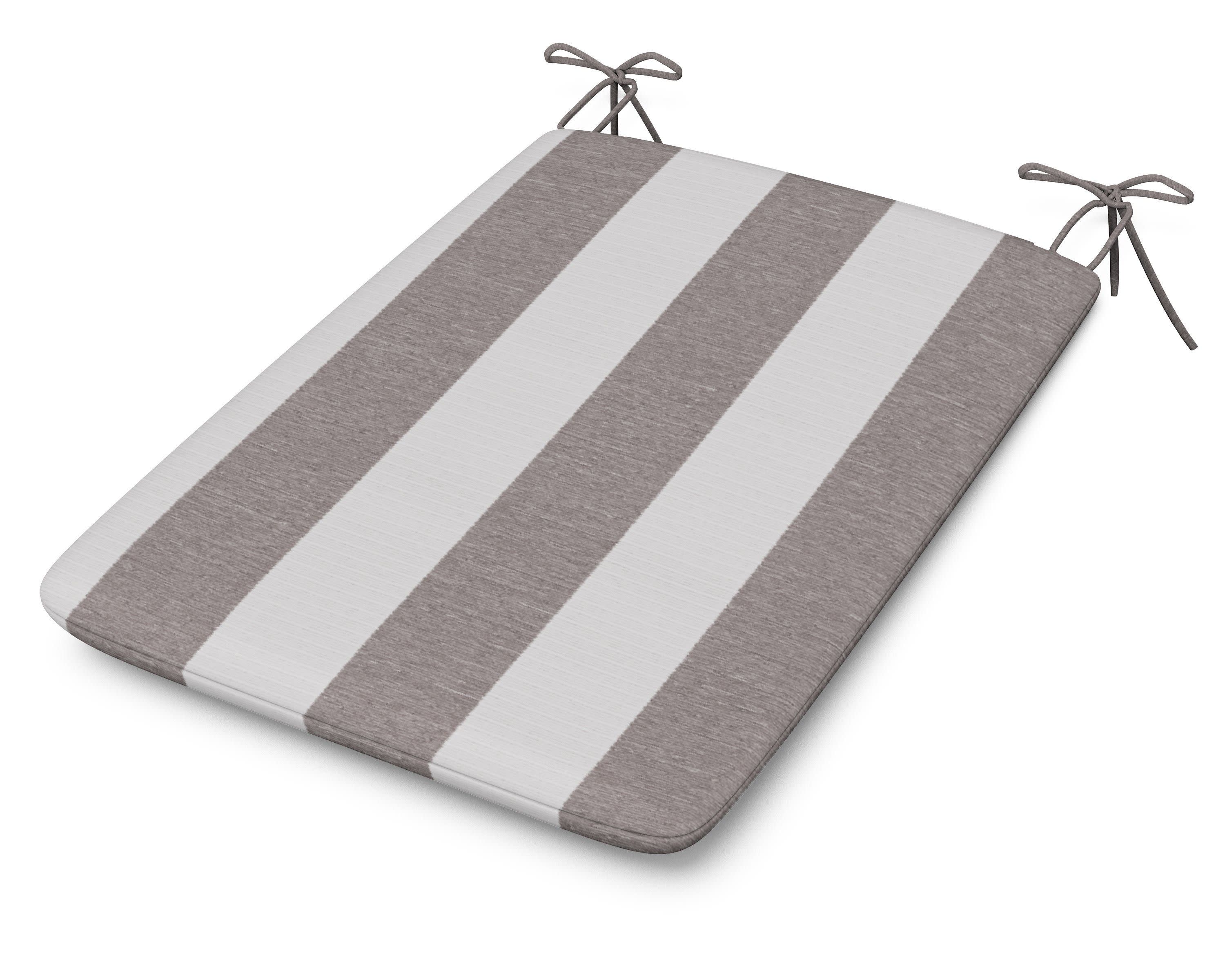 1100 Plaza Seat Pad in Cabana Stripe Grey Mist