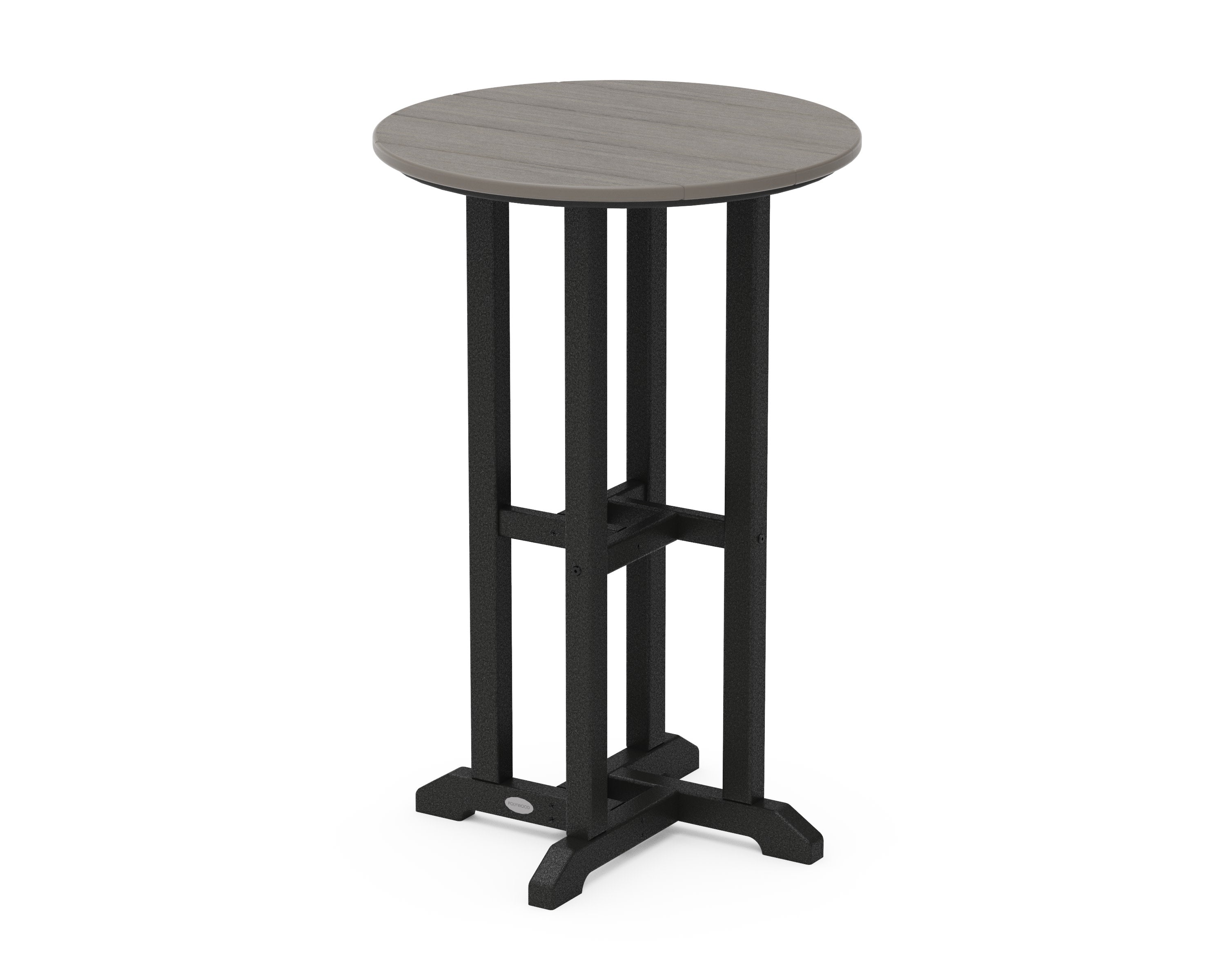 Contempo 24" Round Counter Table in Black / Driftwood