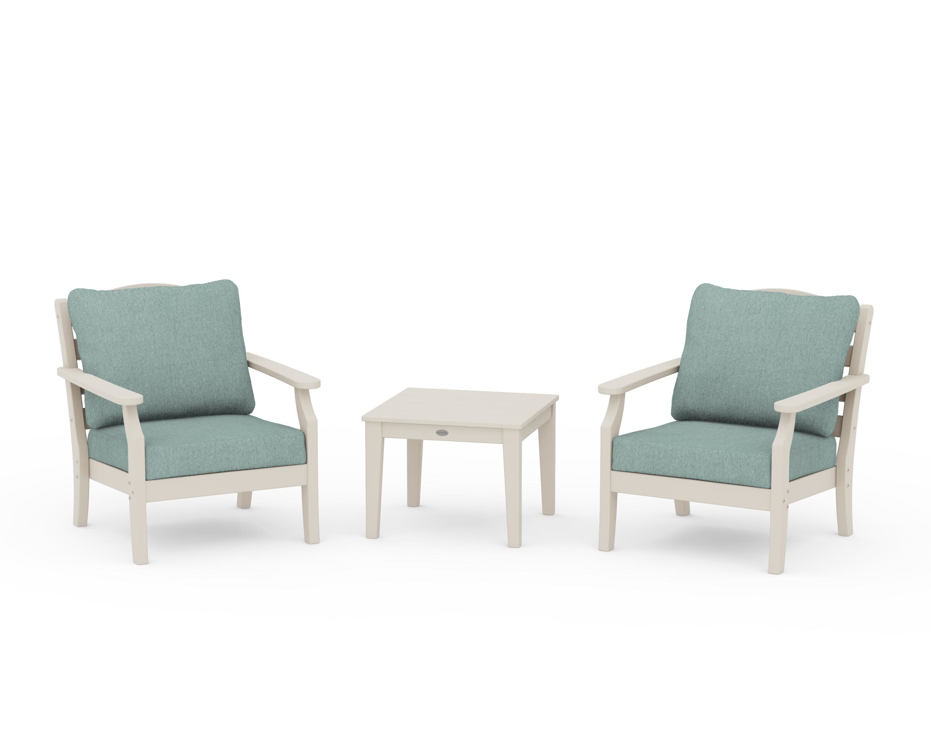 Savannah 3-Piece Deep Seating Set in Sand / Glacier Spa