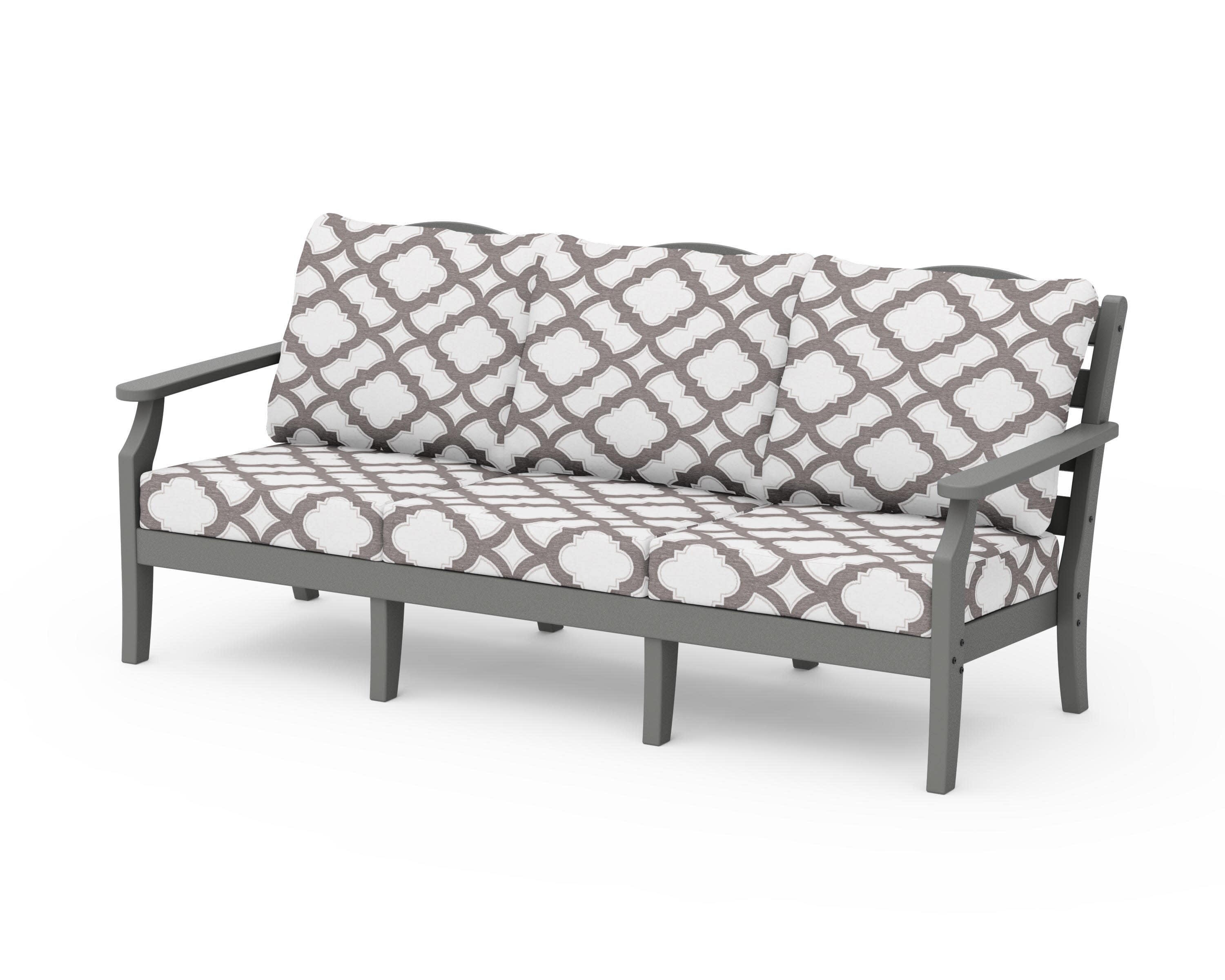 Savannah Deep Seating Sofa in Slate Grey / Trellis Grey Mist