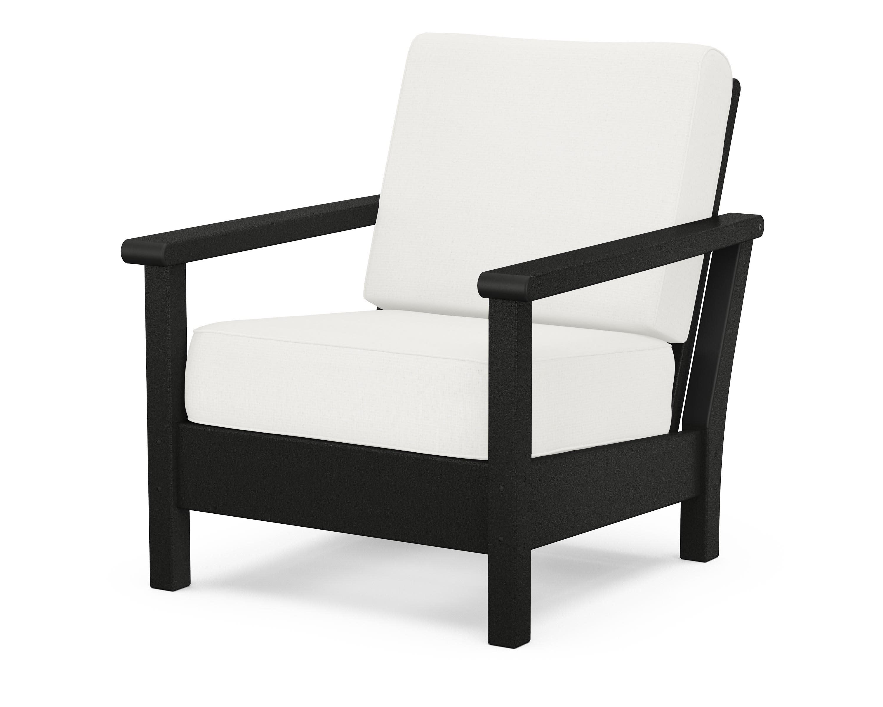 Harbour Deep Seating Chair in Black / Natural Linen
