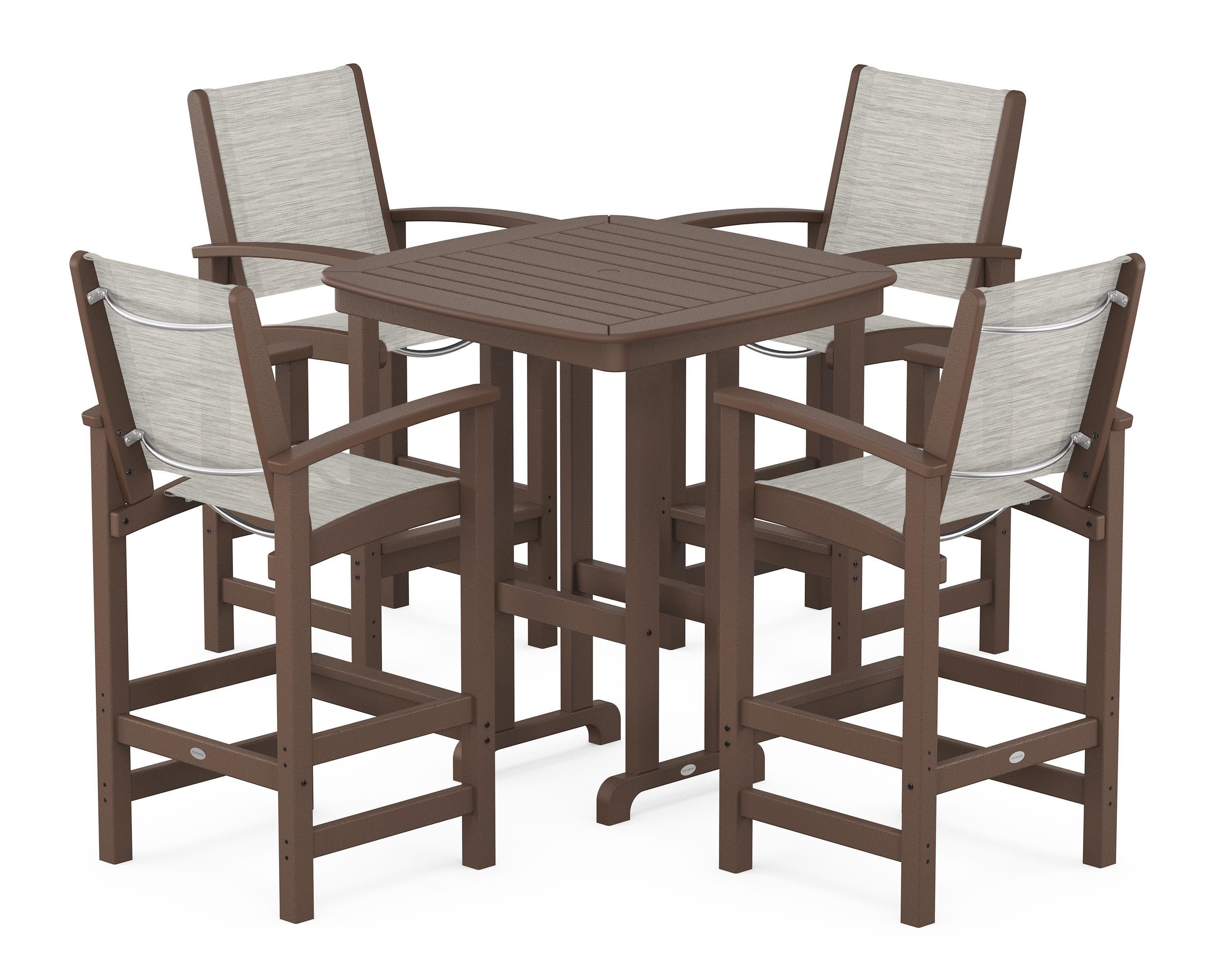 Coastal 5-Piece Bar Set in Mahogany / Birch Sling