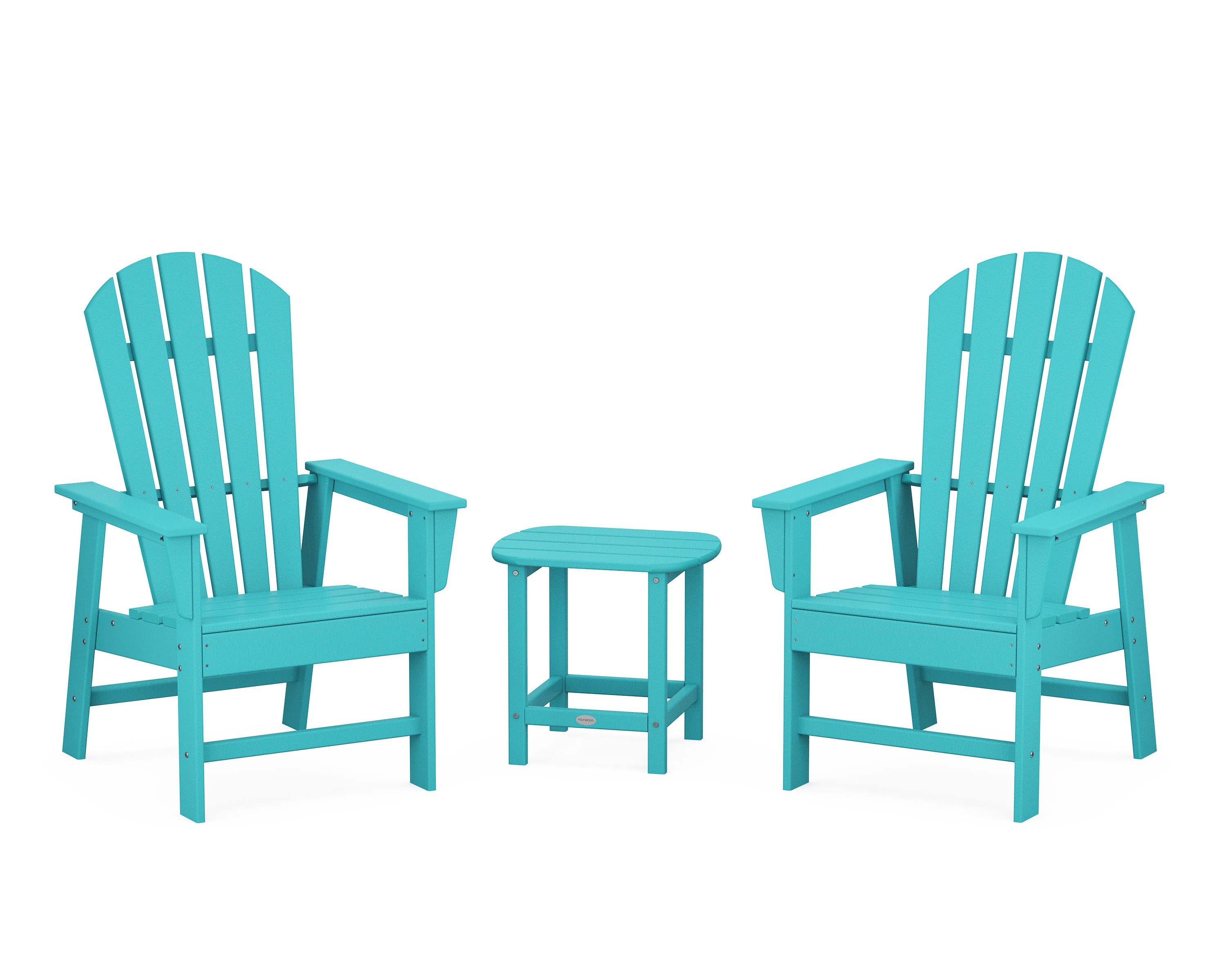 South Beach Casual Chair 3-Piece Set with 18" South Beach Side Table in Aruba