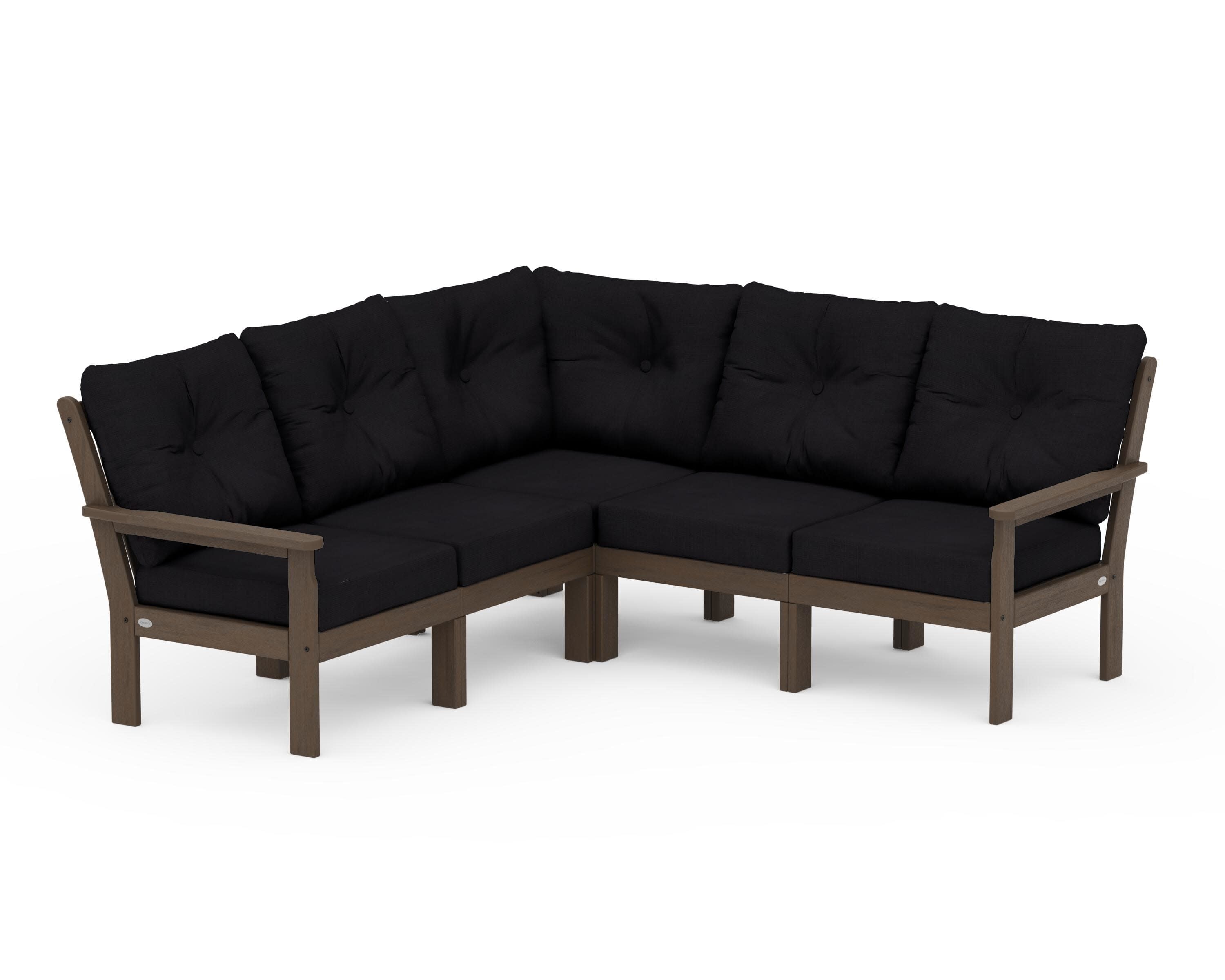 Vineyard 5-Piece Sectional in Kona / Midnight Linen
