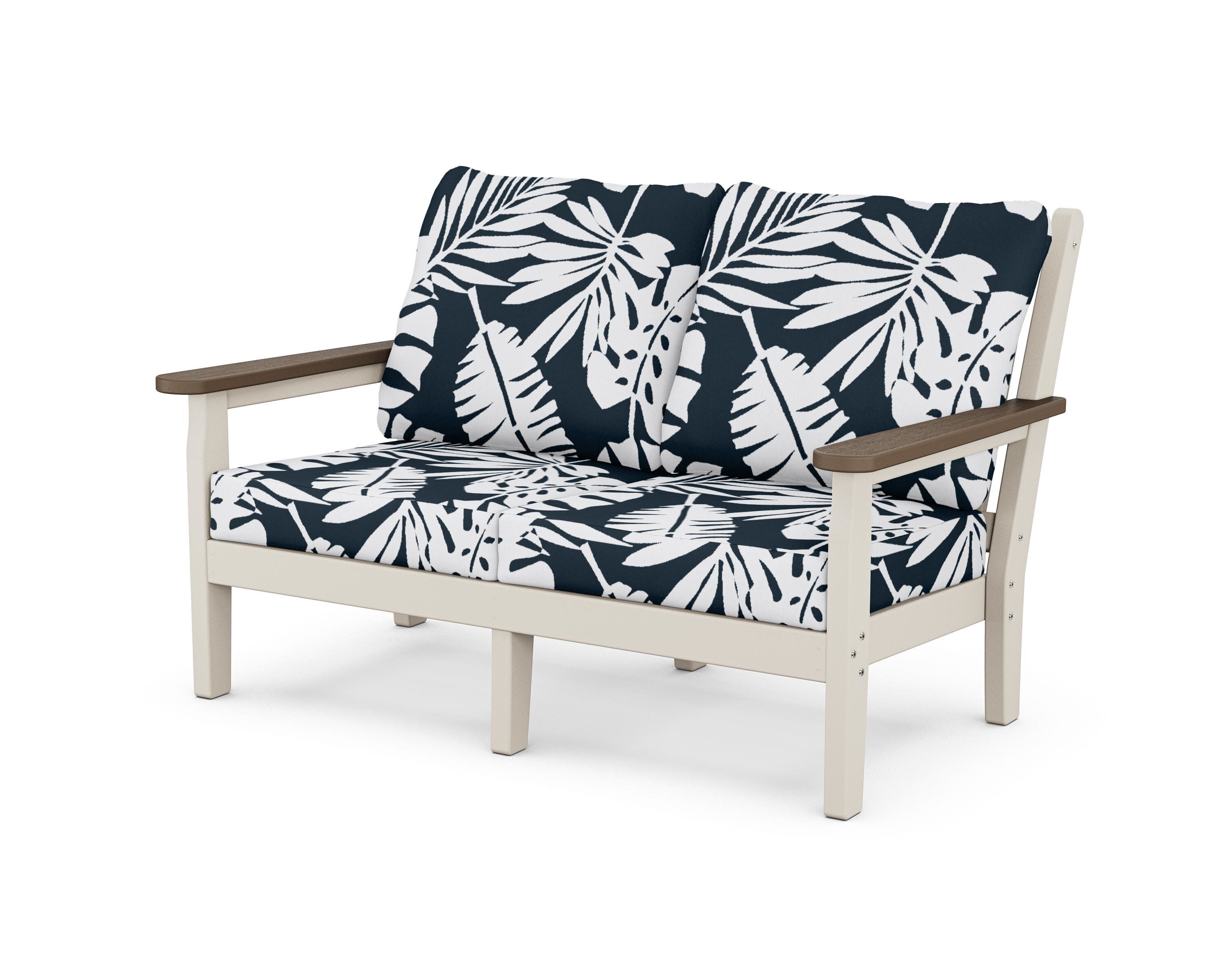 Chippendale Deep Seating Loveseat in Sand / Kona / Leaf Marine Indigo
