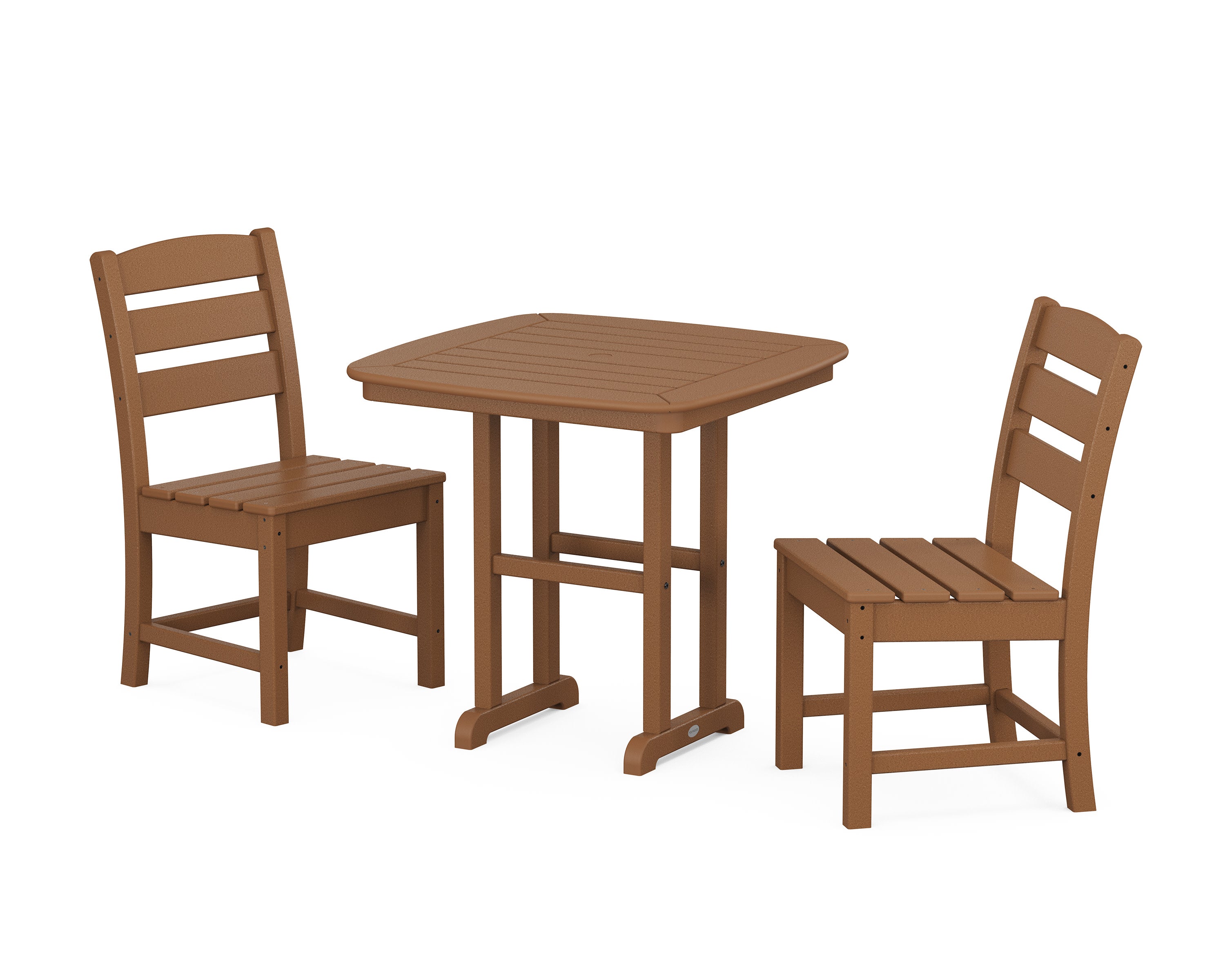 Lakeside Side Chair 3-Piece Dining Set in Teak
