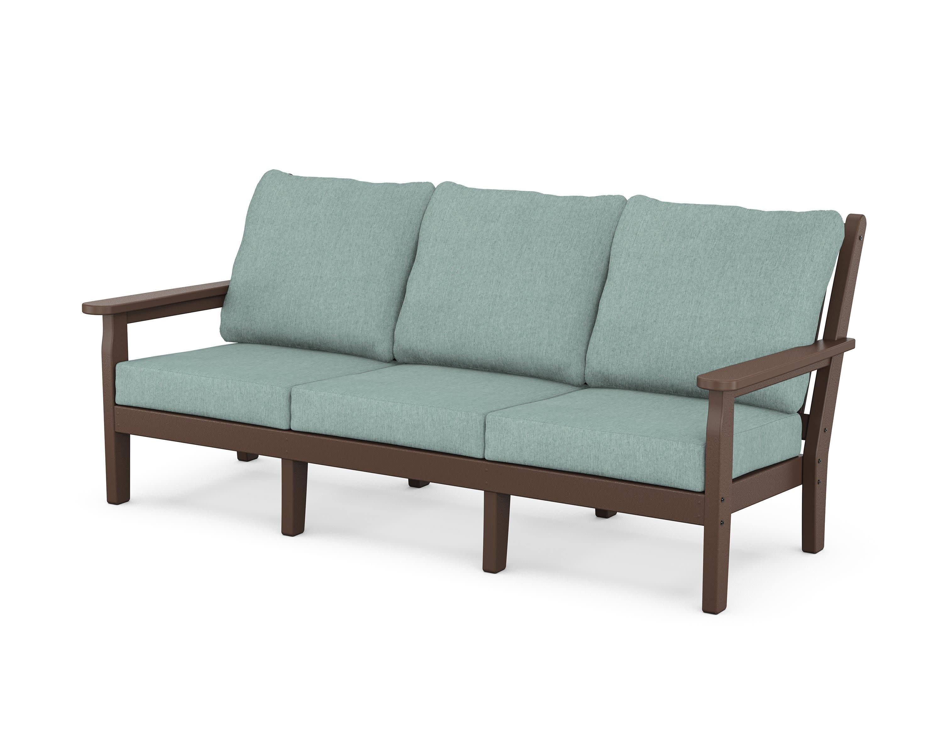 Chippendale Deep Seating Sofa in Mahogany / Glacier Spa