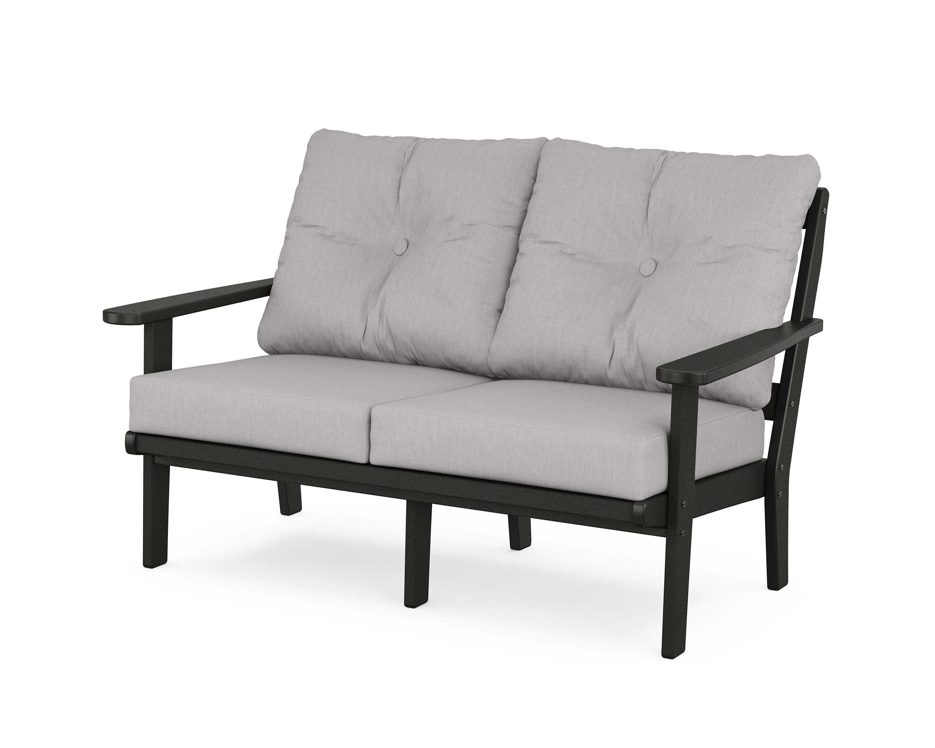 Mission Deep SeatingLoveseat in Black / Granite
