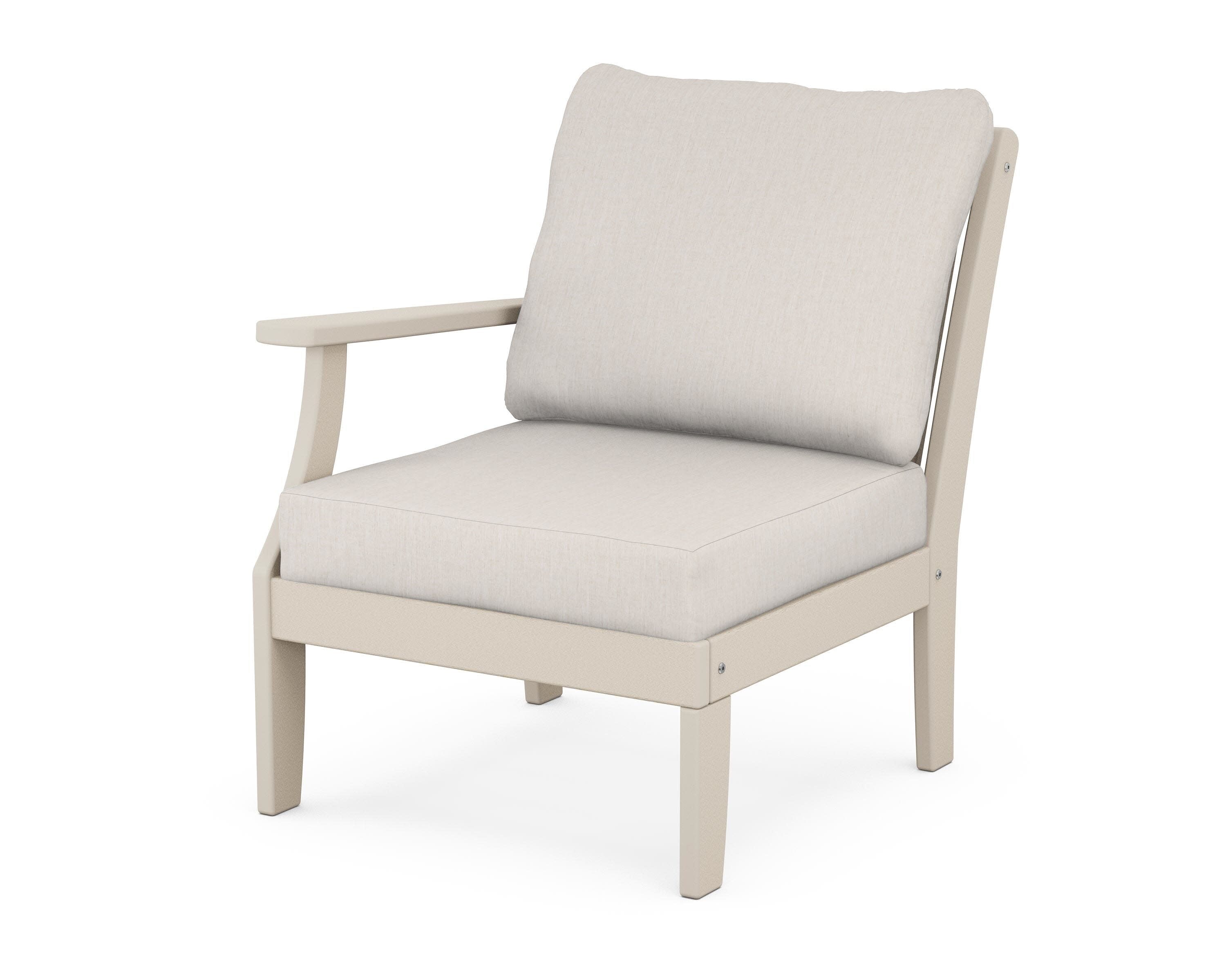 Braxton Modular Left Arm Chair in Sand / Cast Ash