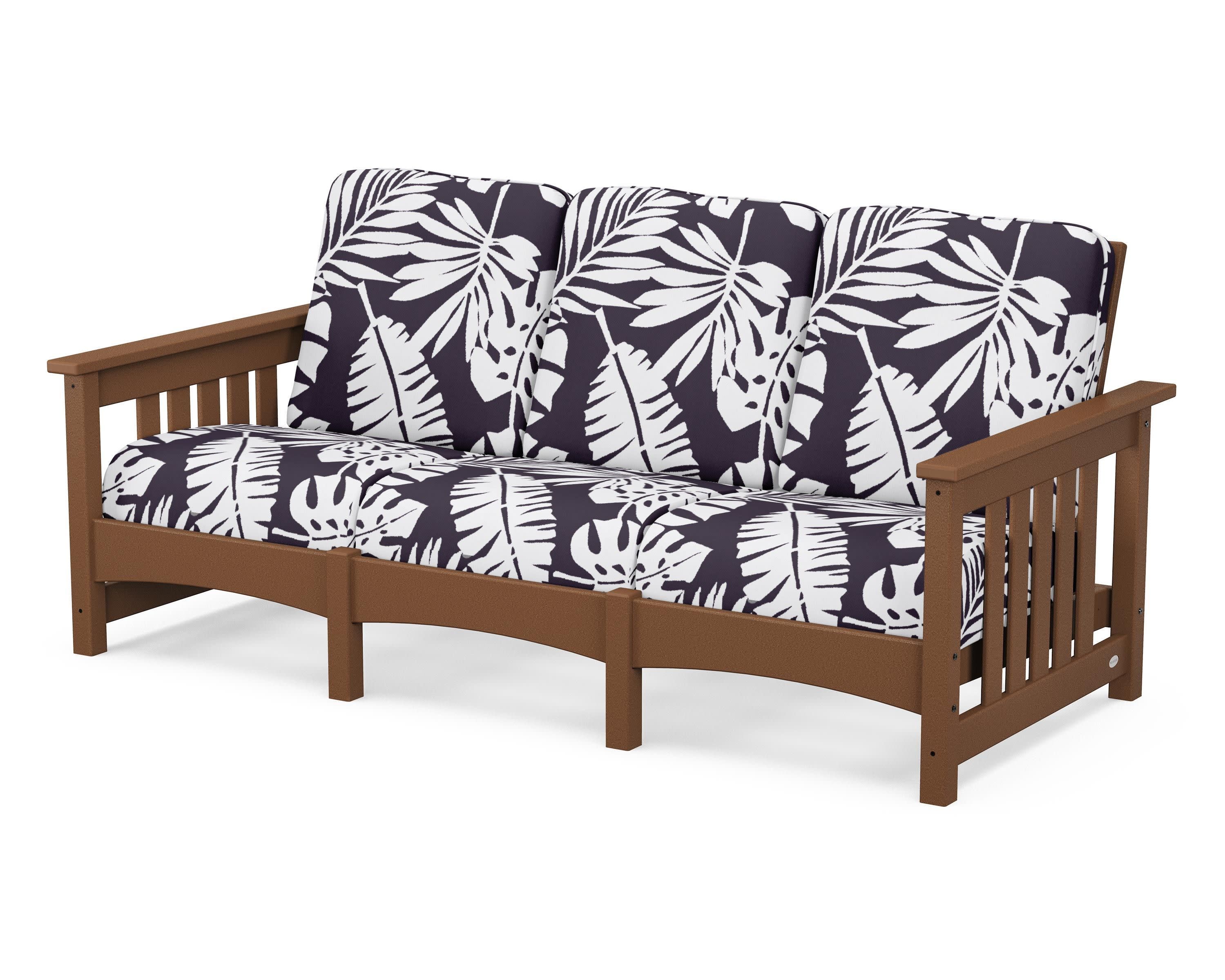 Club Mission Sofa in Teak / Leaf Navy