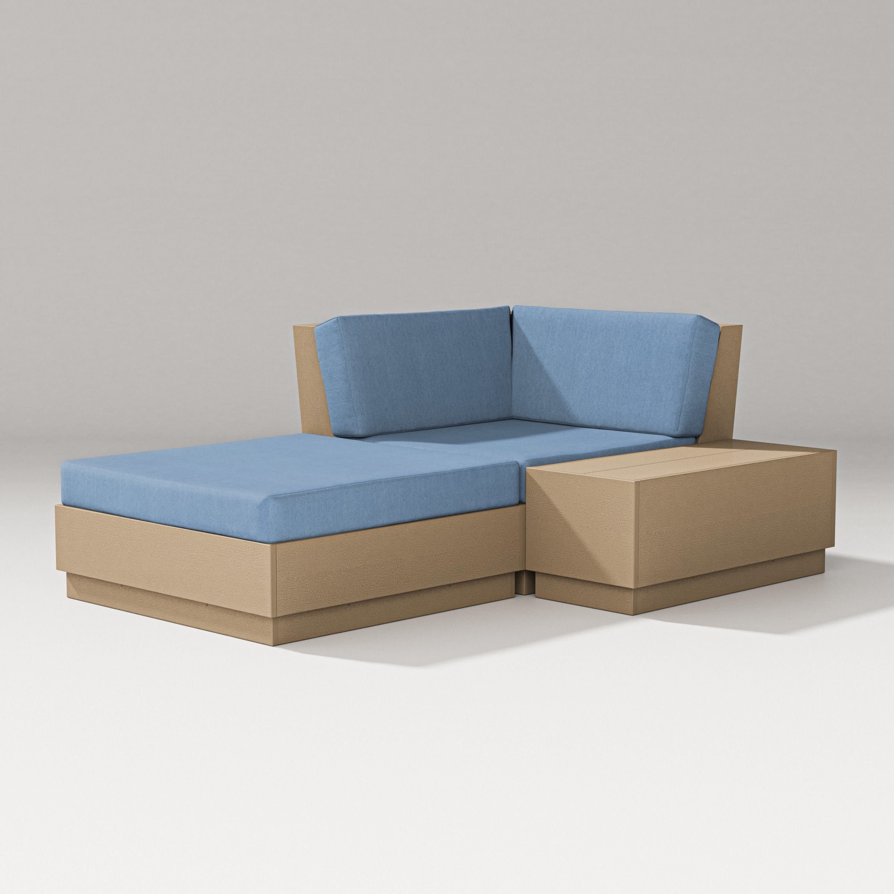 Elevate Corner Chaise in Vintage Sahara / Sky Blue